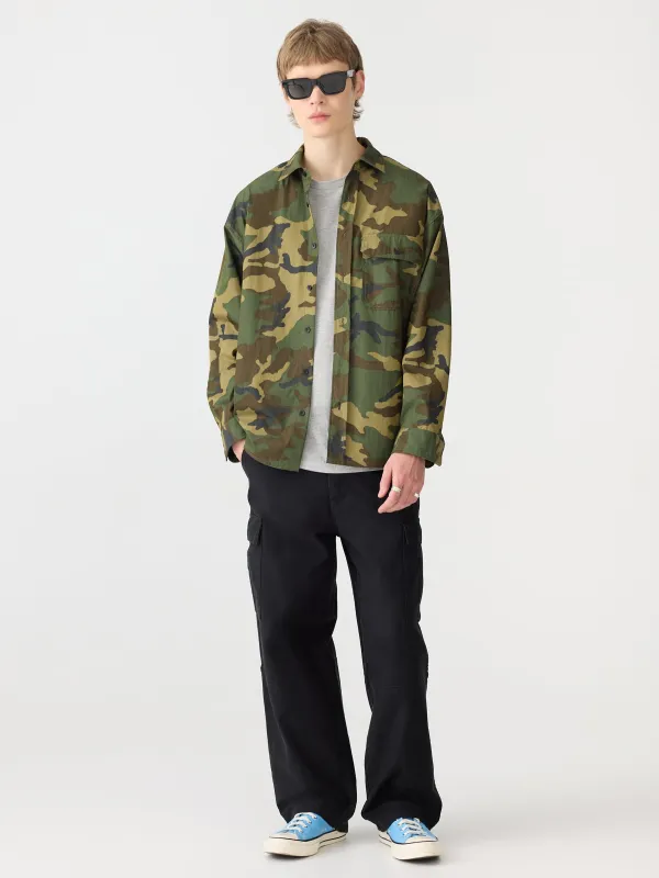 Drop Shoulder Camo Shirt sold by Bassike