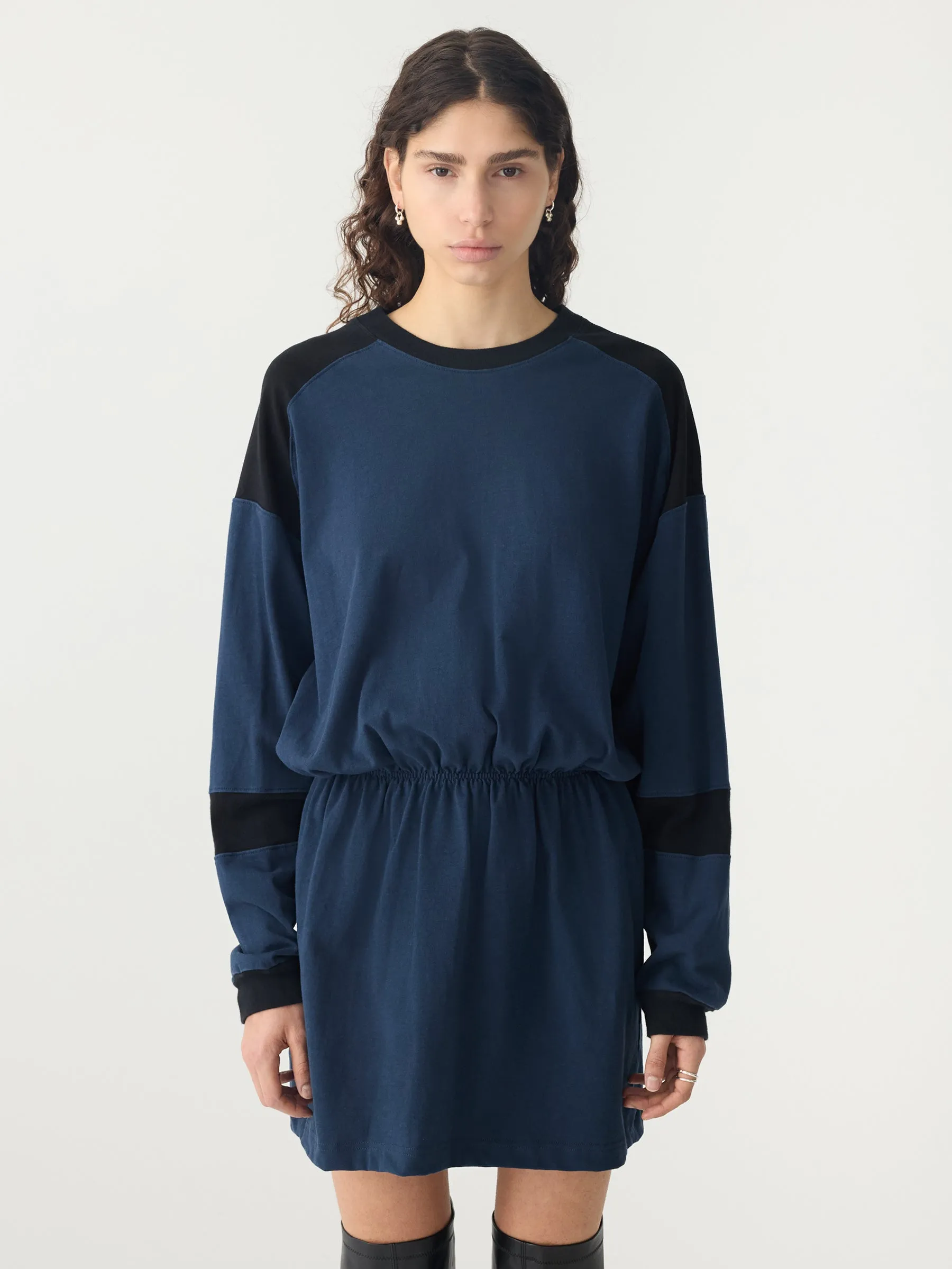 Paneled Long Sleeve T-Shirt Dress sold by Bassike product image thumbnail 3