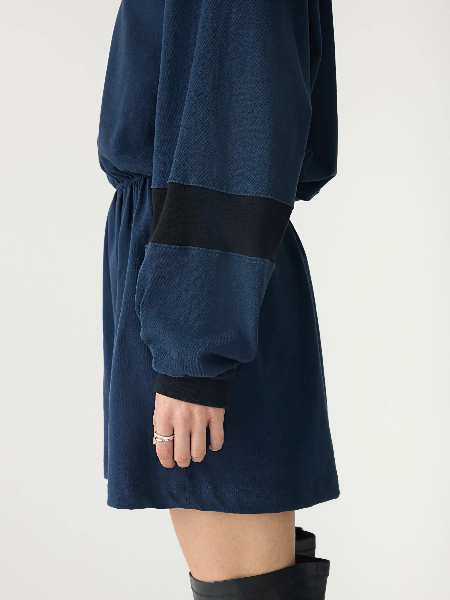 Paneled Long Sleeve T-Shirt Dress sold by Bassike product image thumbnail 5