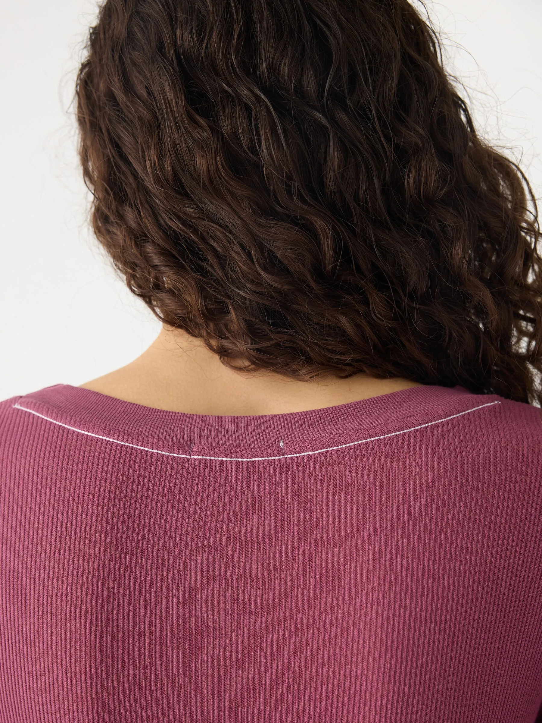 Sheer Rib Long Sleeve T-Shirt sold by Bassike product image thumbnail 5