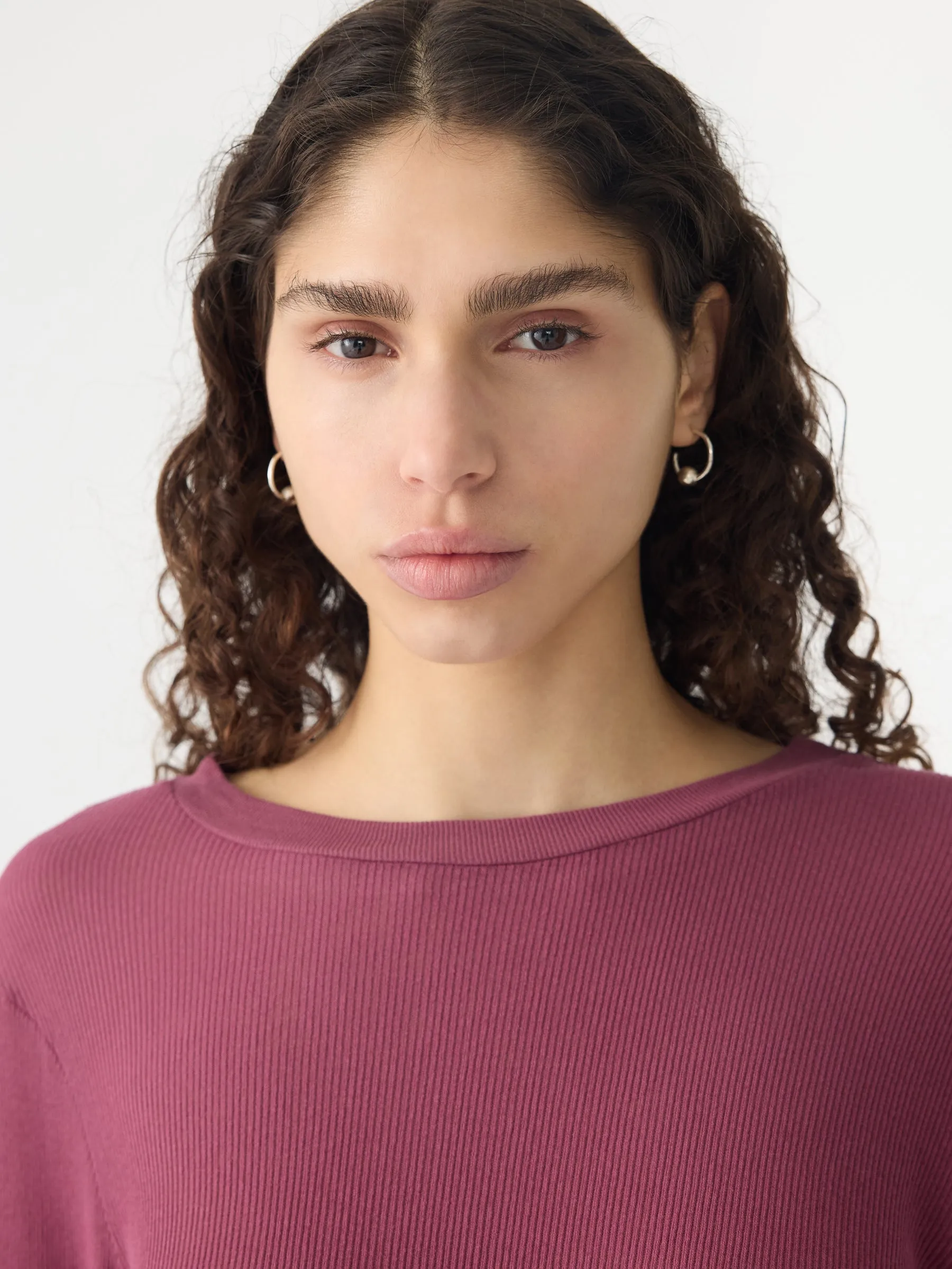 Sheer Rib Long Sleeve T-Shirt sold by Bassike product image thumbnail 3