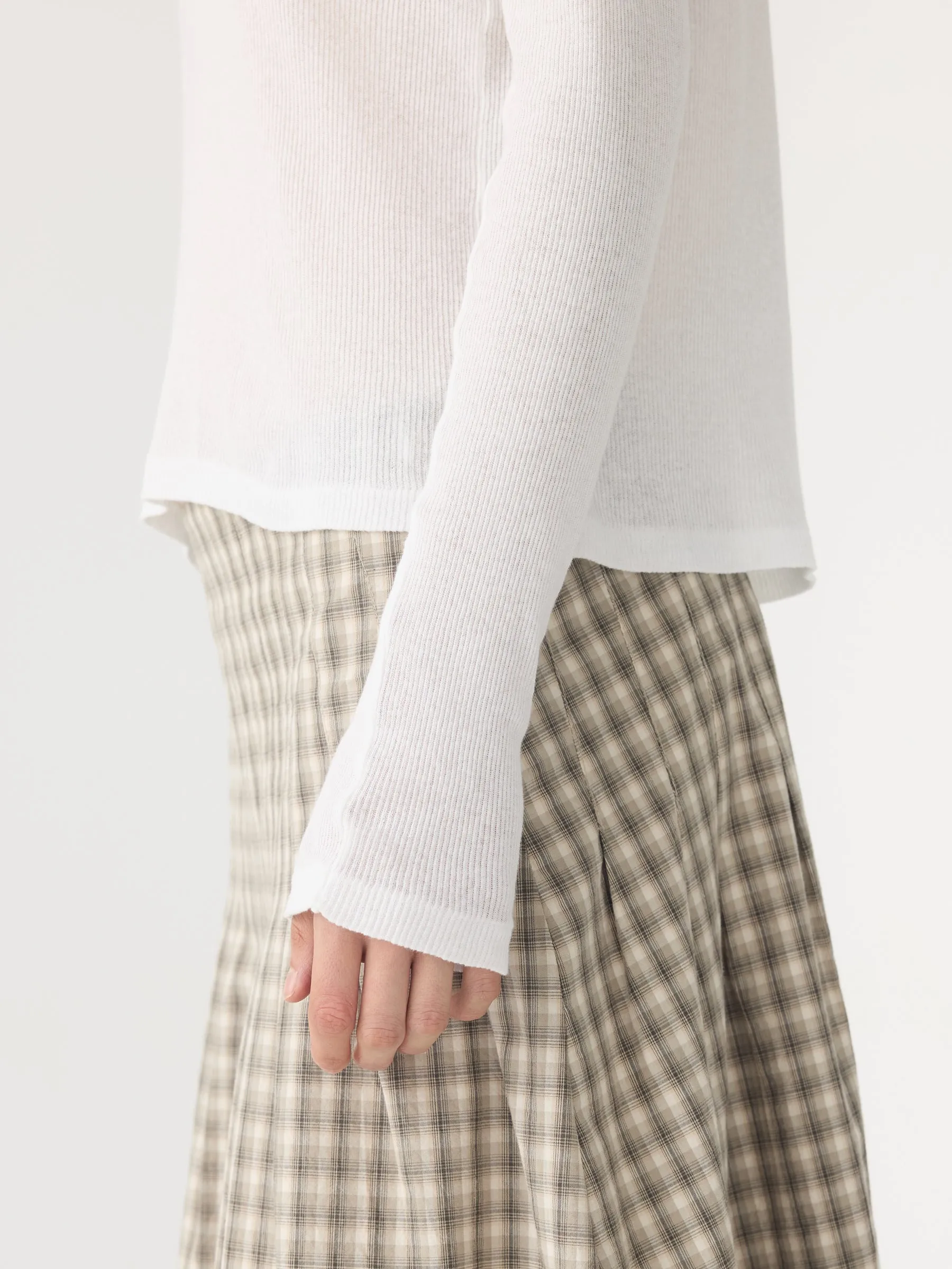 Sheer Rib Long Sleeve T-Shirt sold by Bassike product image thumbnail 4