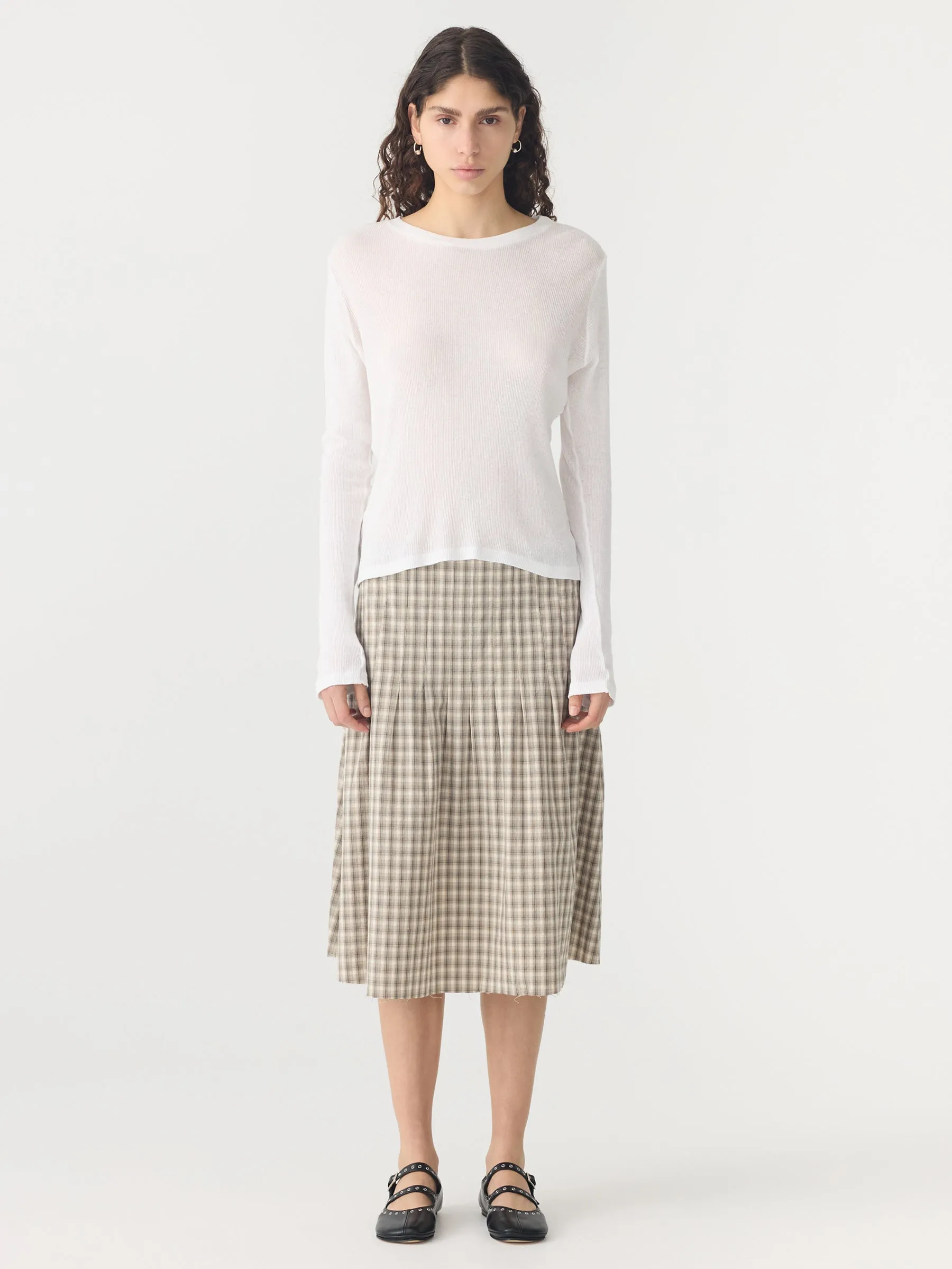 Sheer Rib Long Sleeve T-Shirt sold by Bassike