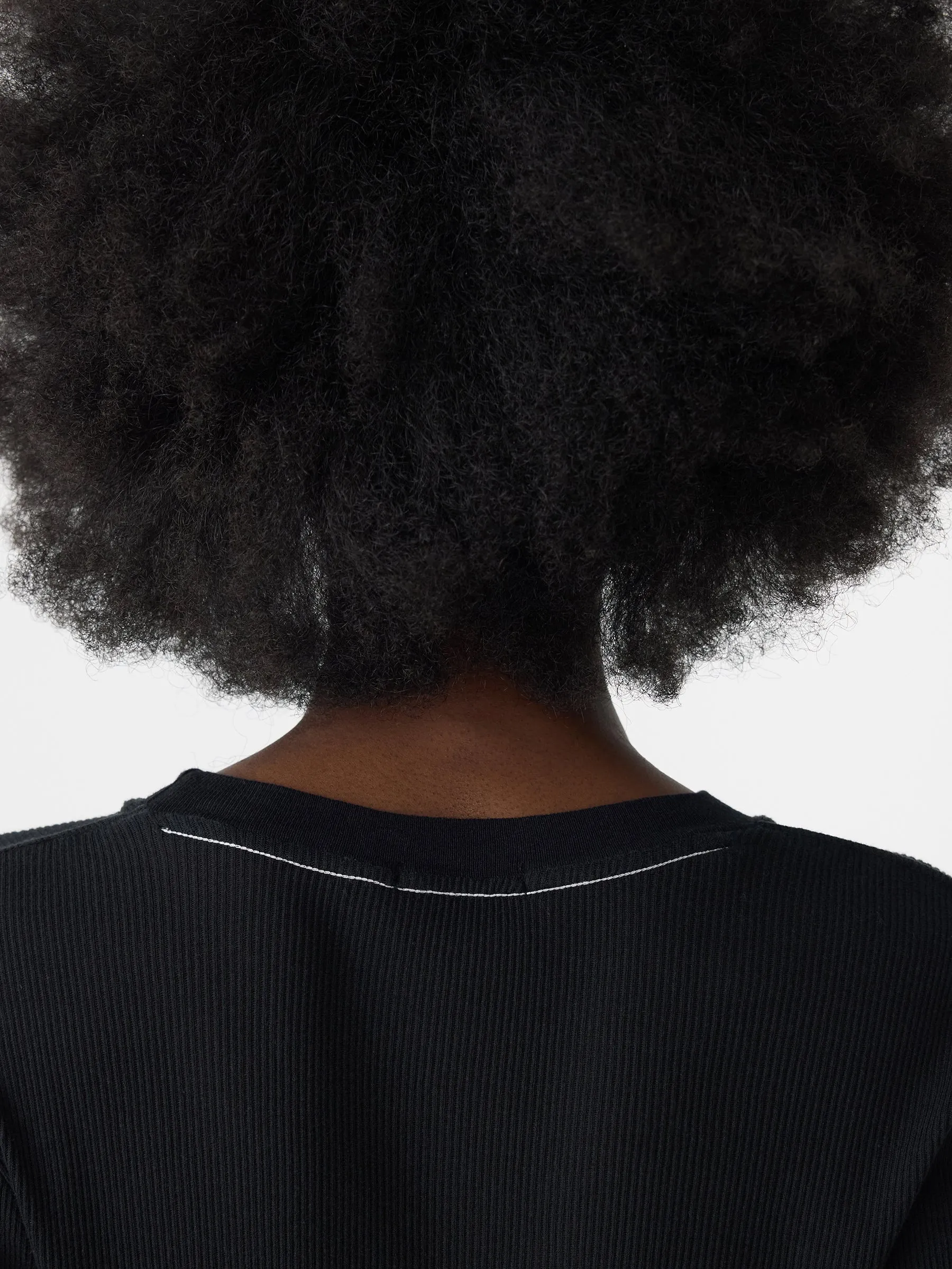 Sheer Rib Long Sleeve T-Shirt sold by Bassike product image thumbnail 5