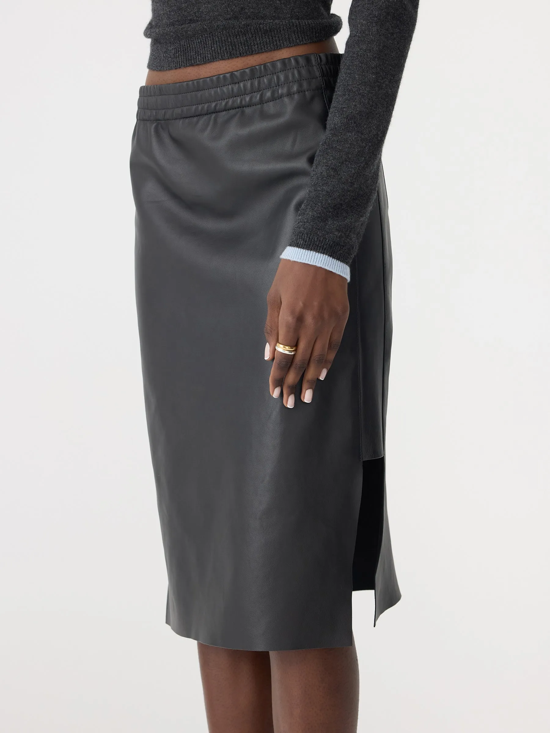 Insert Leather Skirt sold by Bassike product image thumbnail 3