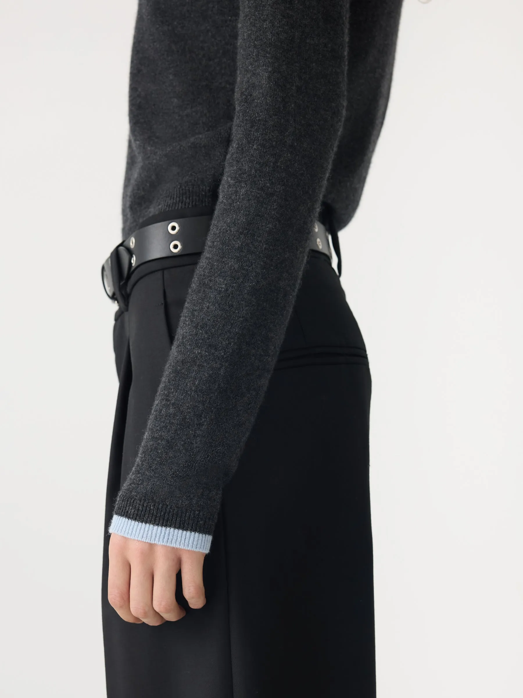 Slim High V Neck Knit sold by Bassike product image thumbnail 4