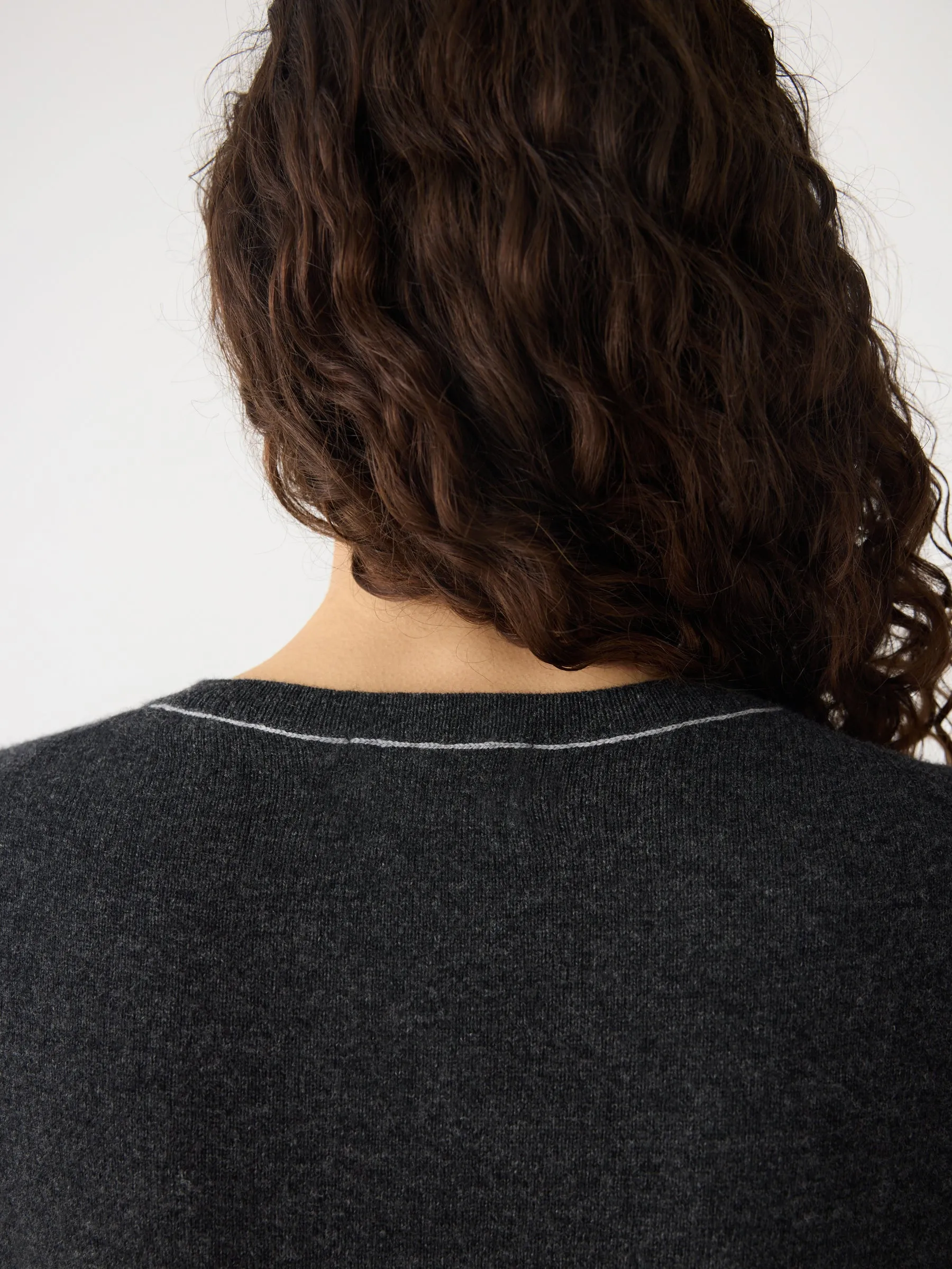 Slim High V Neck Knit sold by Bassike product image thumbnail 5