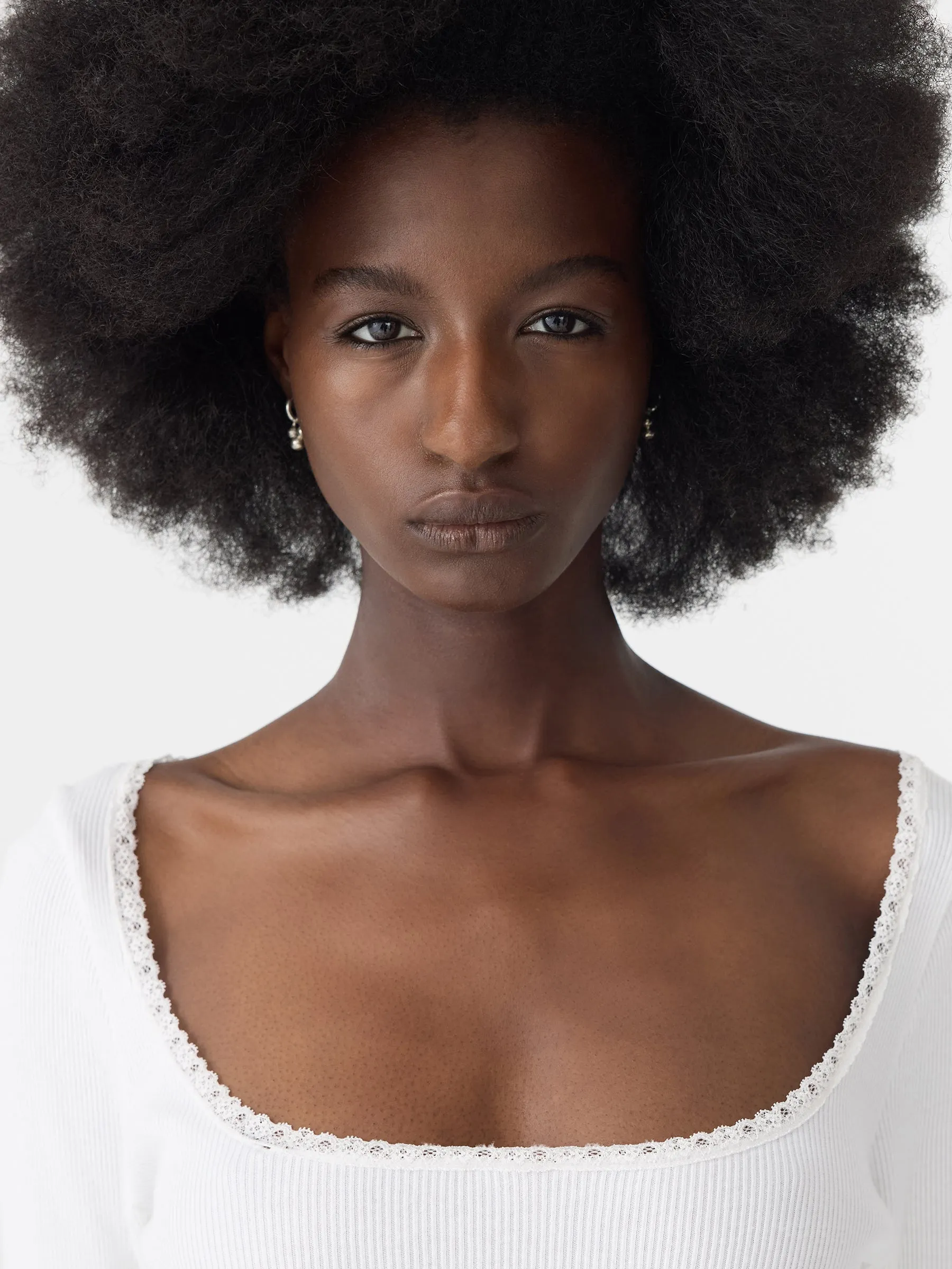 Slim Rib Lace Long Sleeve Top sold by Bassike product image thumbnail 3