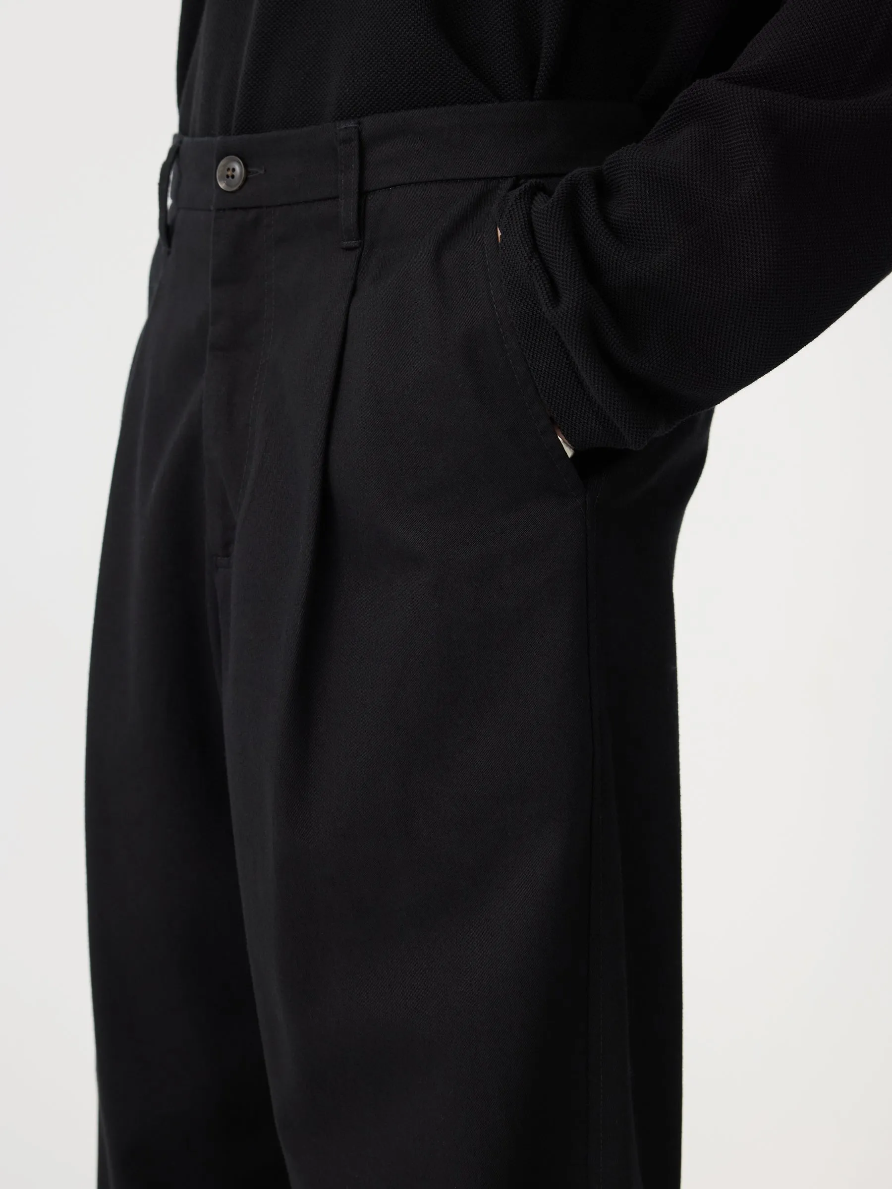 Cotton Twill Pleat Pant sold by Bassike product image thumbnail 3