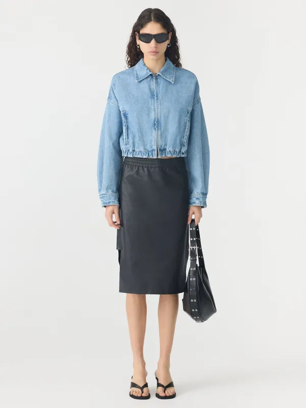 Organic Denim Cropped Jacket sold by Bassike