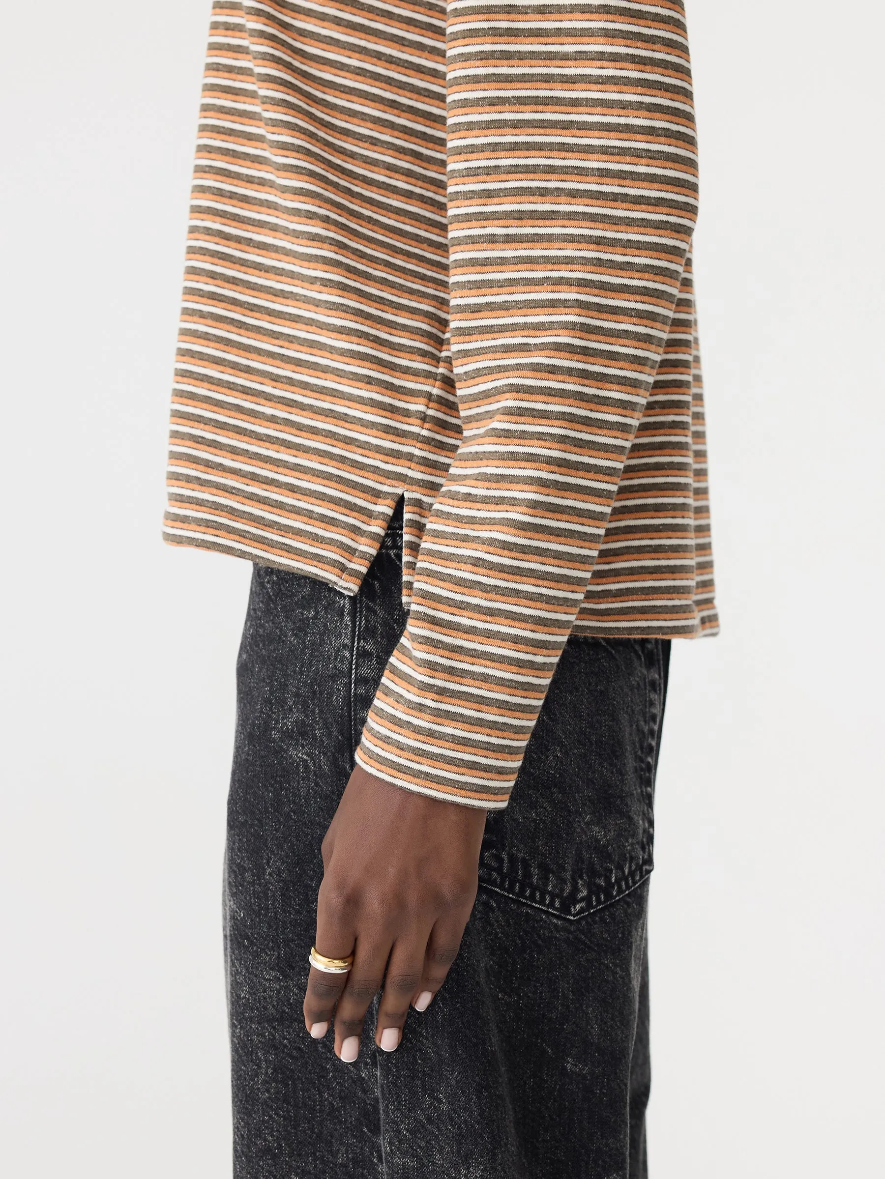 Vintage Stripe Heritage Long Sleeve T-Shirt sold by Bassike product image thumbnail 4