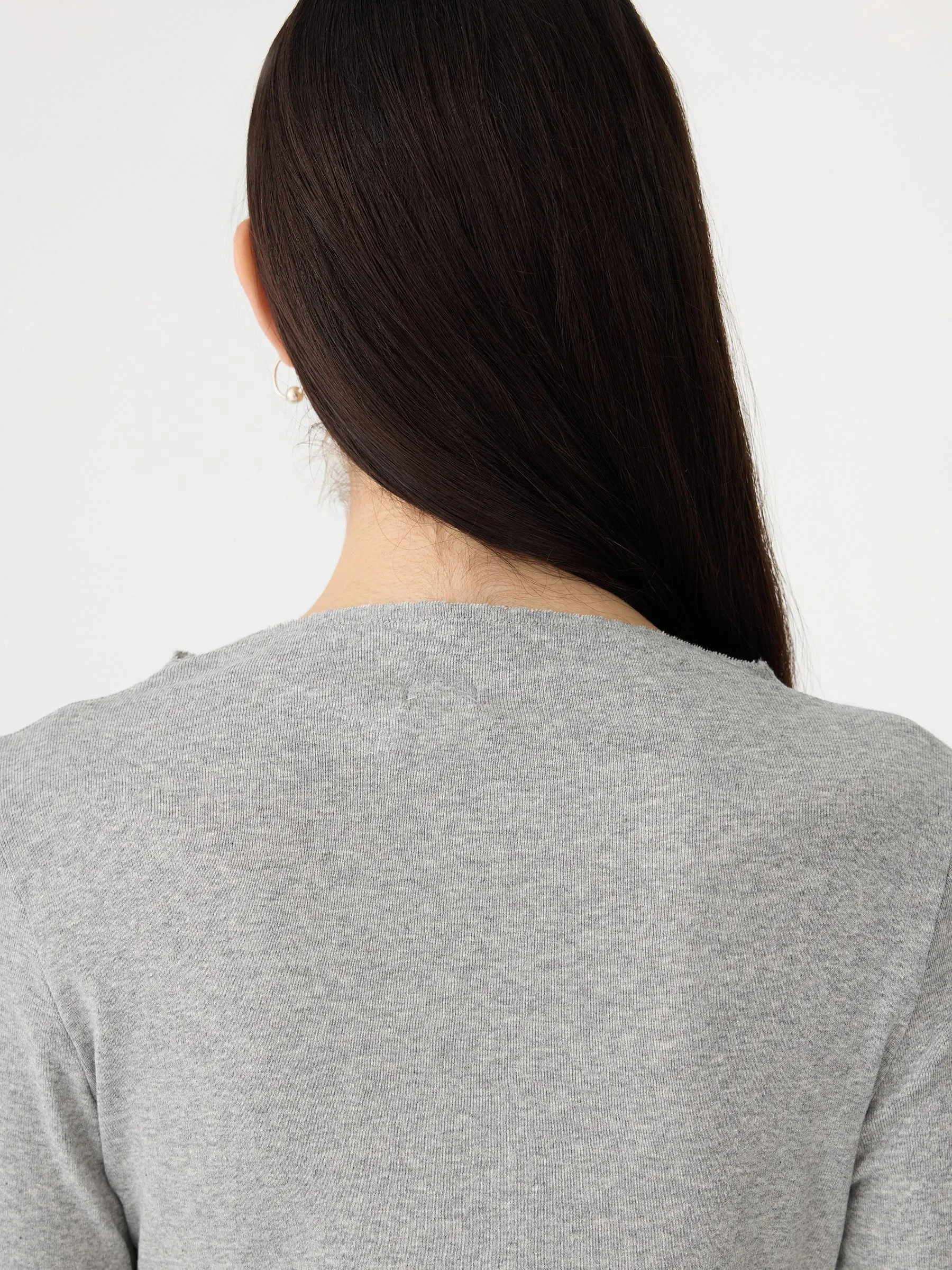 Front Seam Rib Long Sleeve T-Shirt sold by Bassike product image thumbnail 5