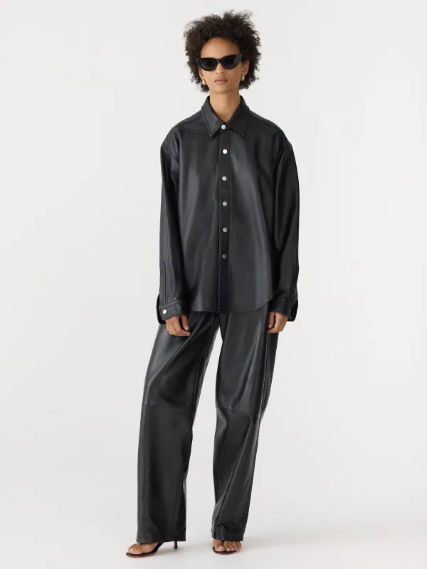 Leather Overshirt sold by Bassike