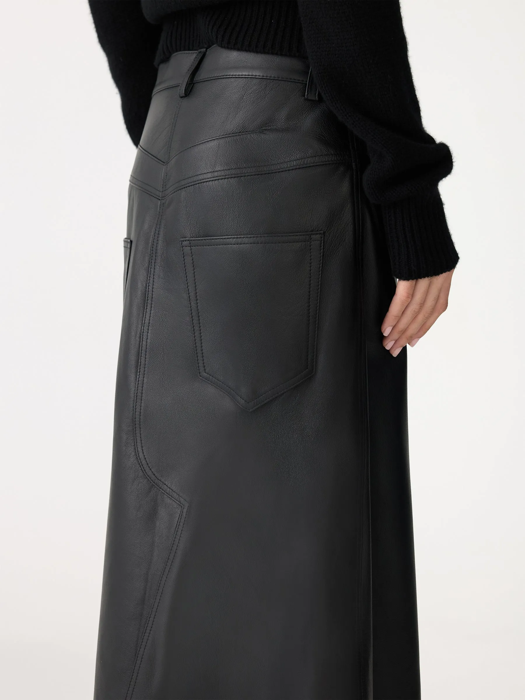 Asymmetric Leather Skirt sold by Bassike product image thumbnail 5