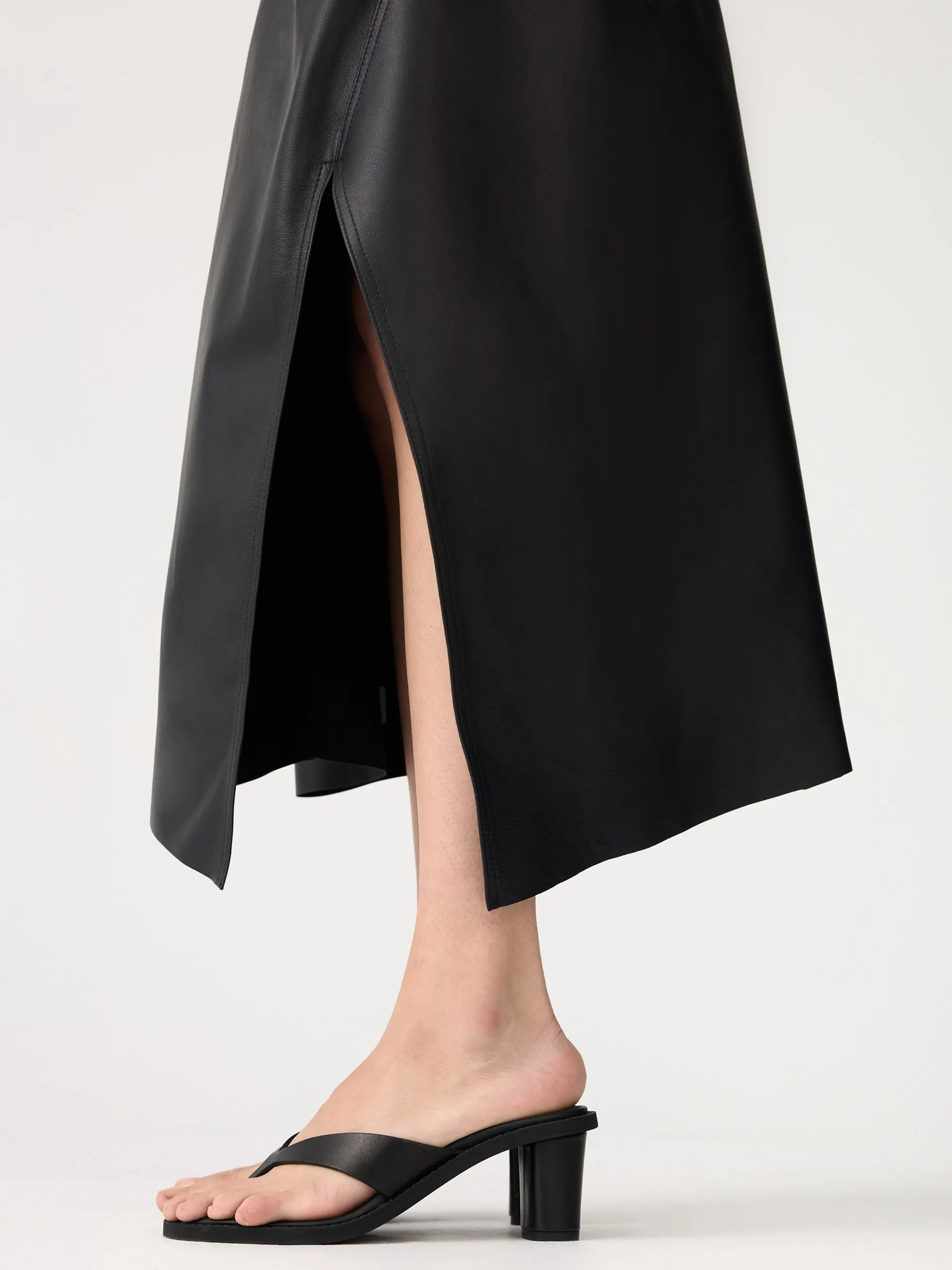 Asymmetric Leather Skirt sold by Bassike product image thumbnail 4