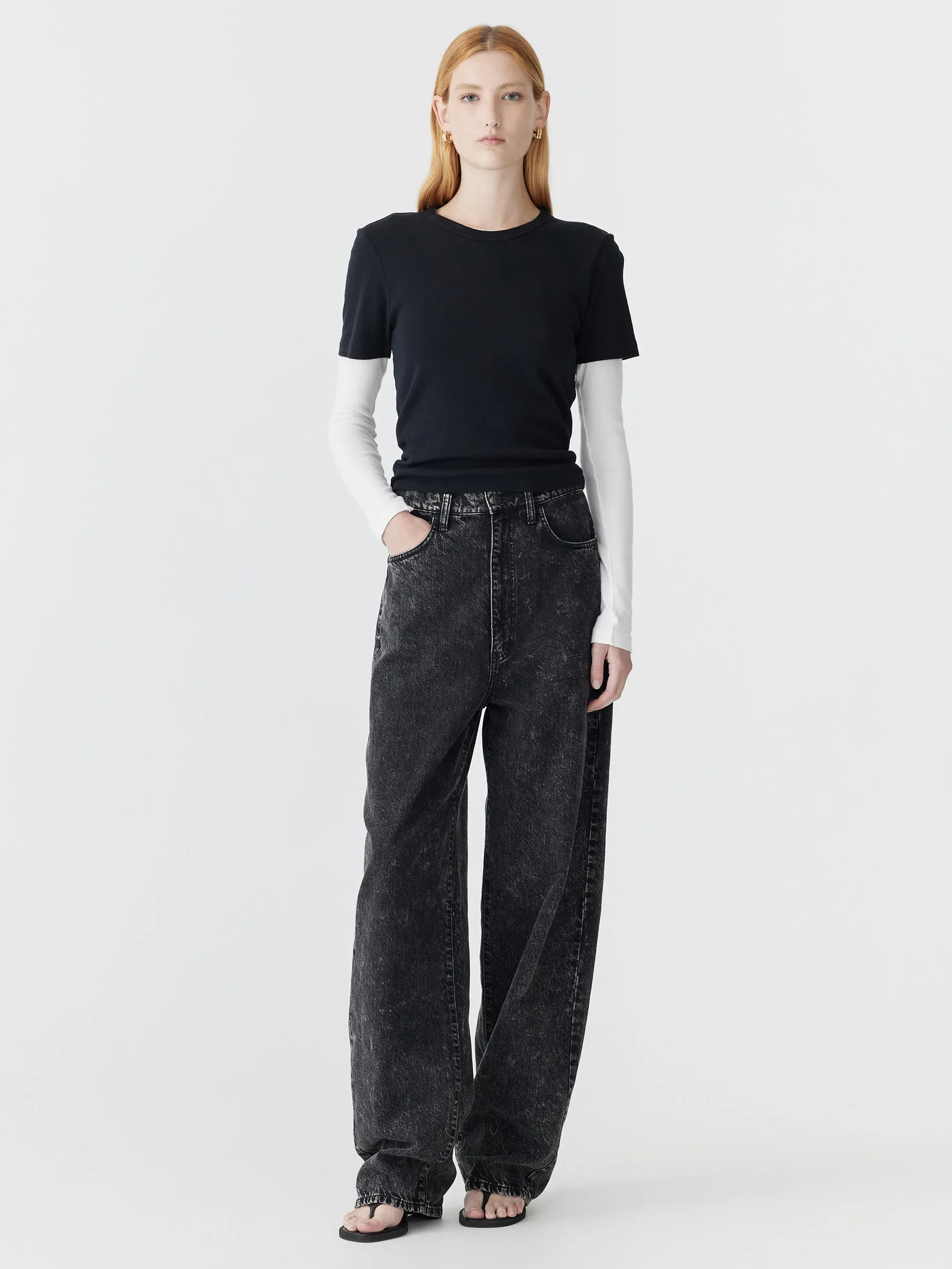 Motley Long Rise Slouch Jean sold by Bassike