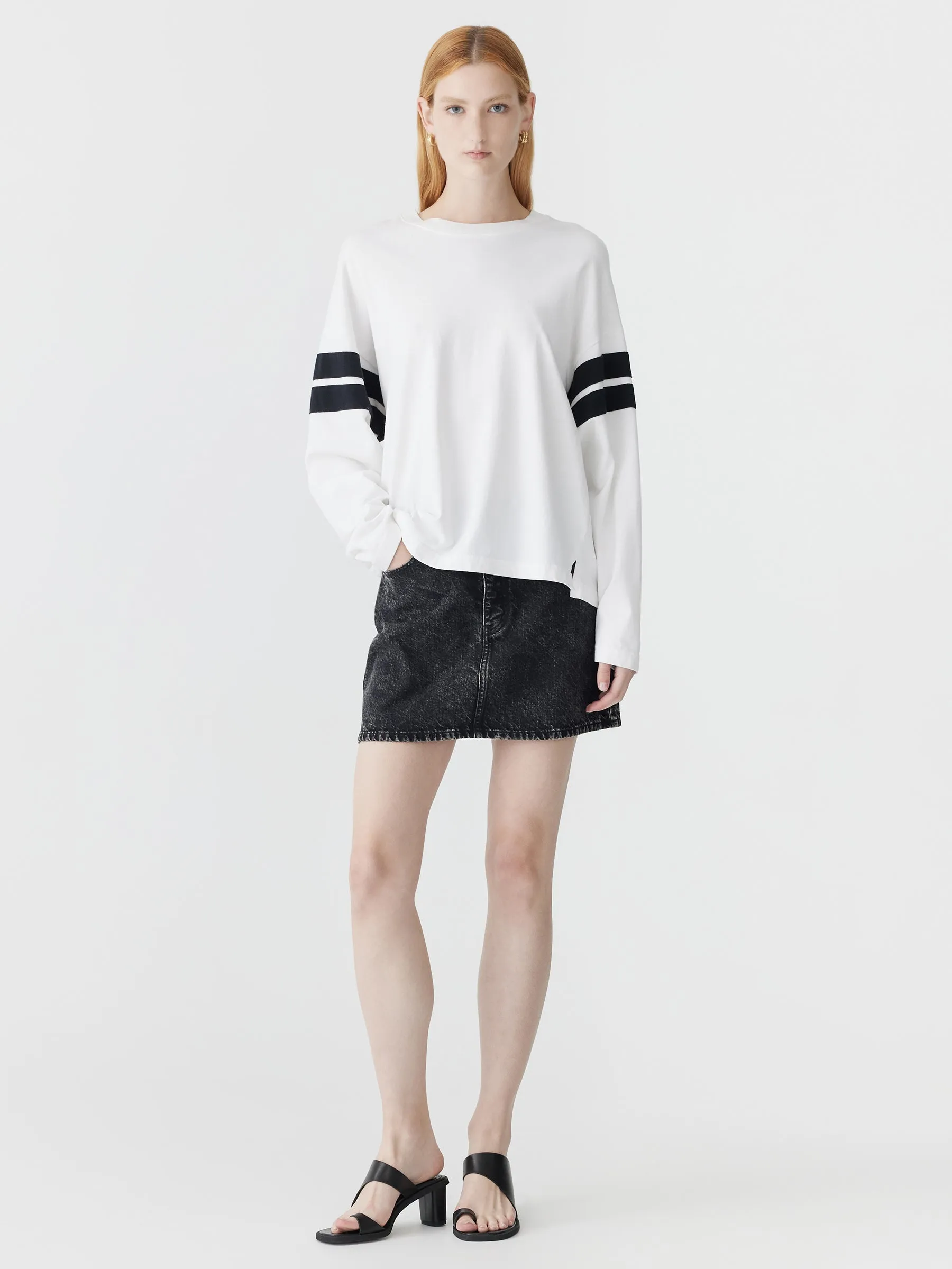 Motley Denim Mini Skirt sold by Bassike