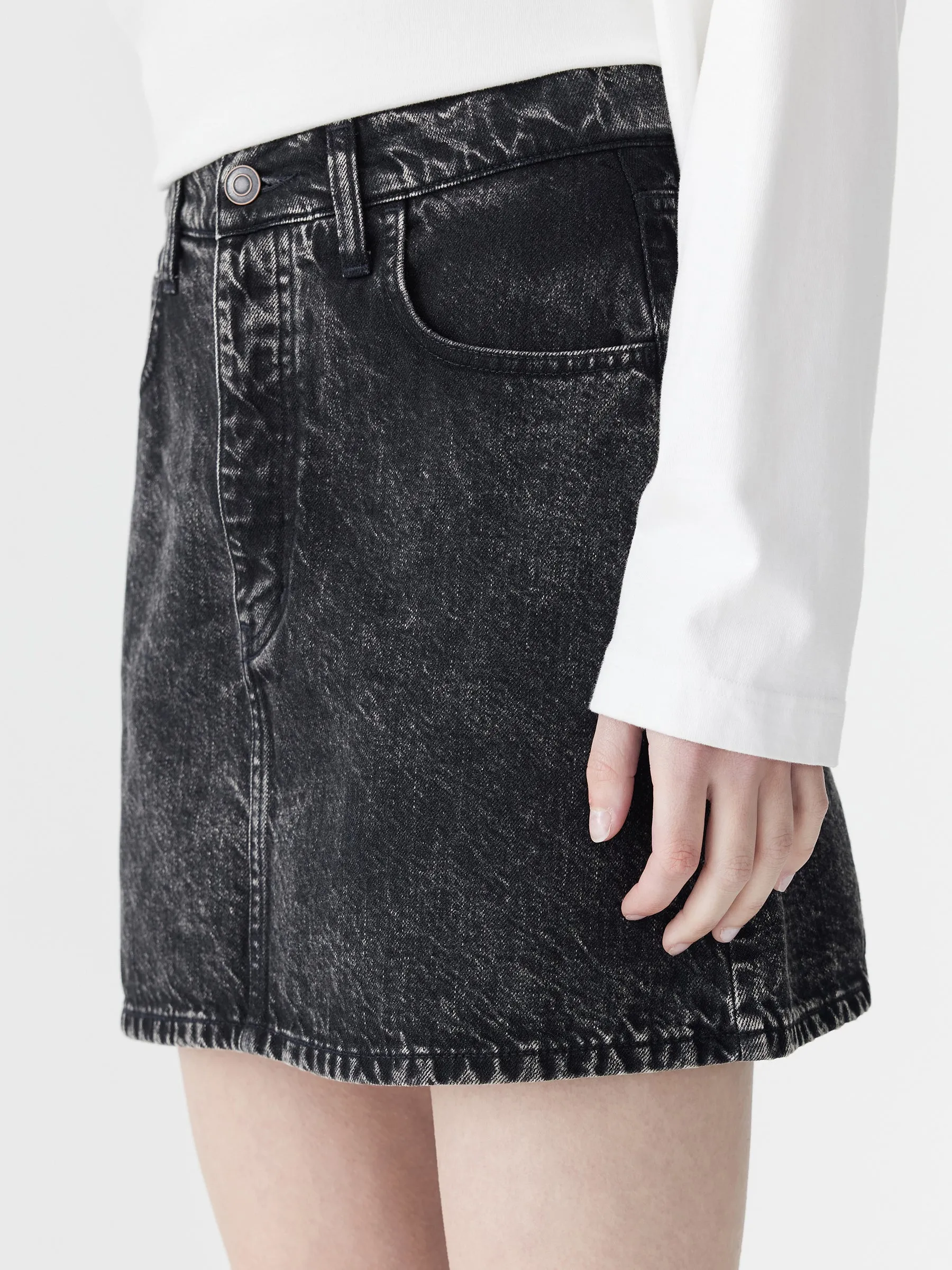 Motley Denim Mini Skirt sold by Bassike product image thumbnail 3