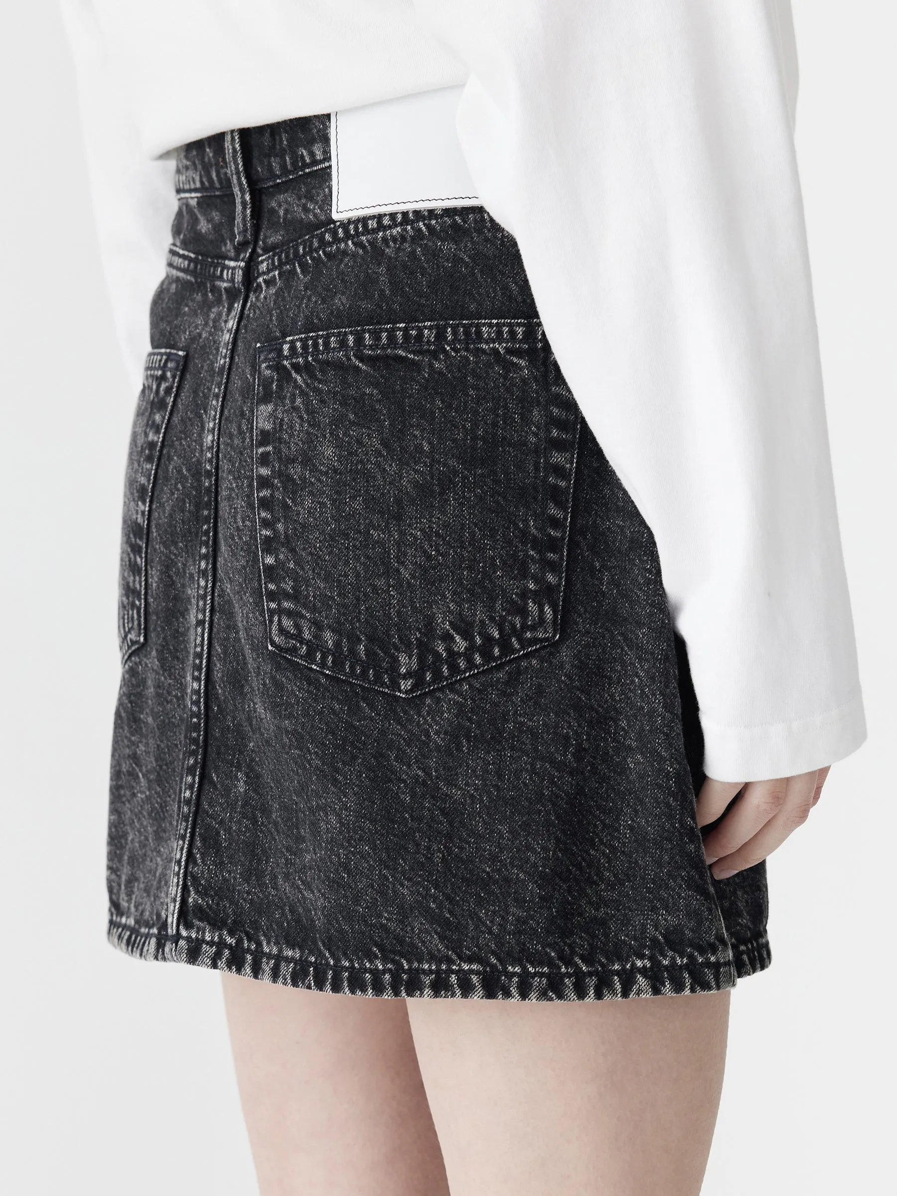 Motley Denim Mini Skirt sold by Bassike product image thumbnail 4