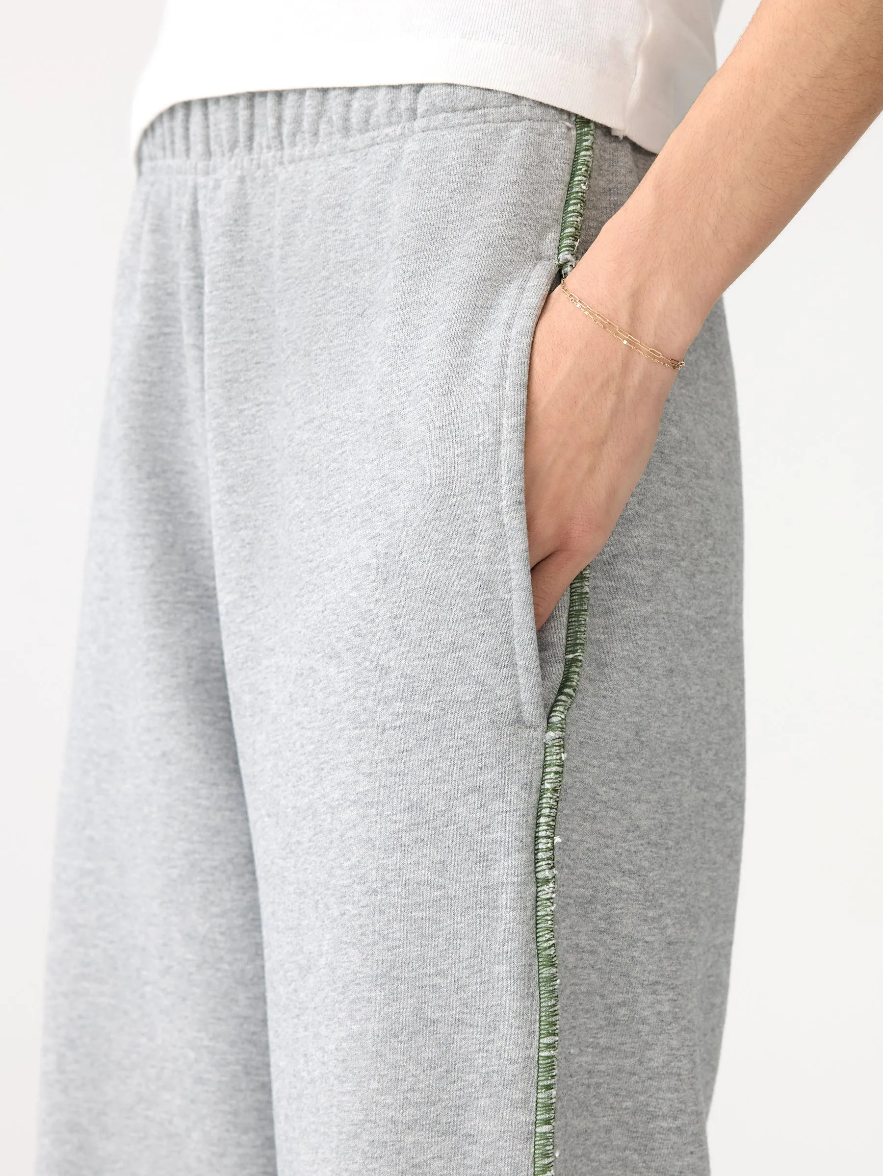 Slouch Wide Leg Fleece Pant sold by Bassike product image thumbnail 3