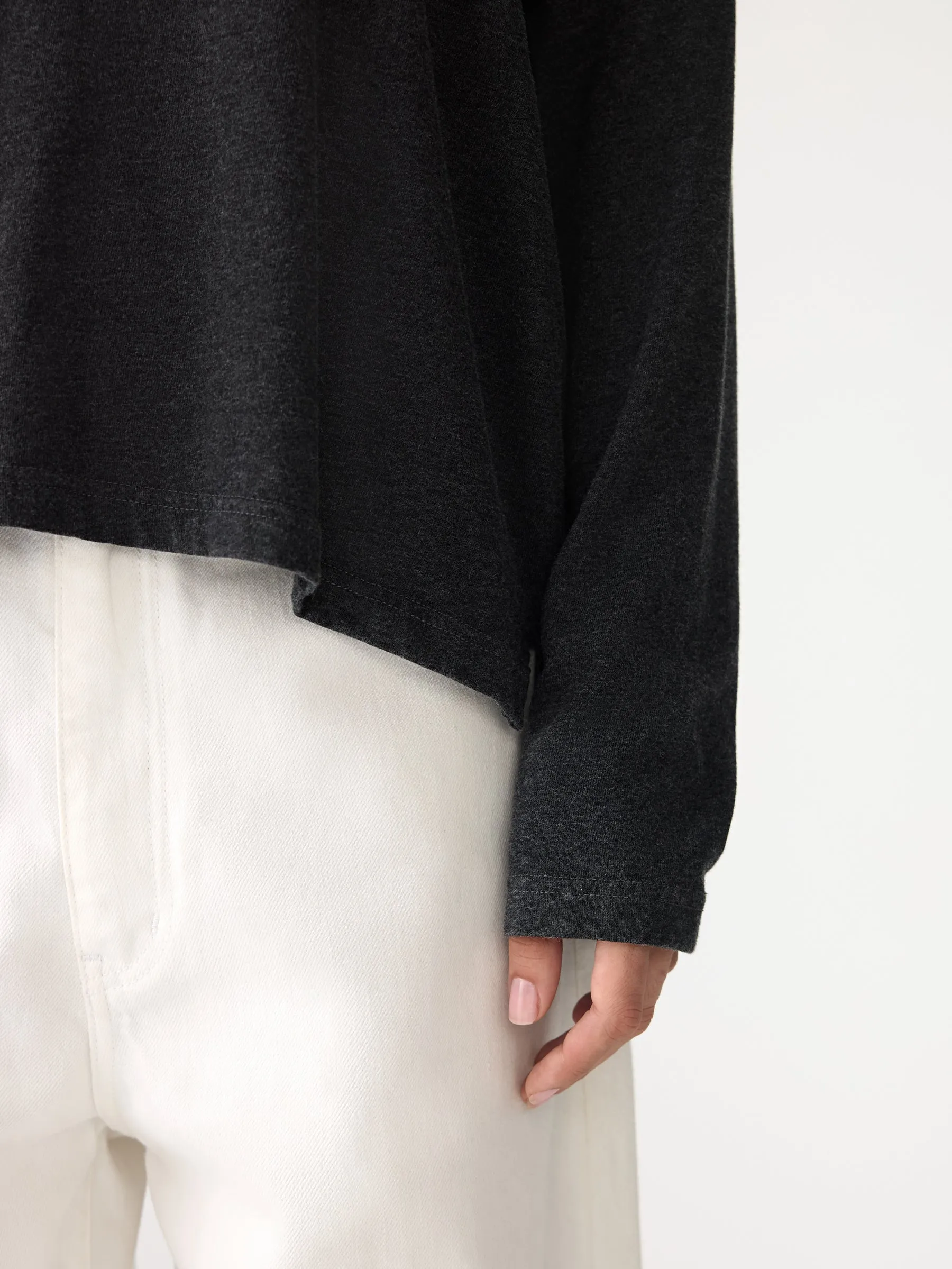 Midweight Boxy Heritage Long Sleeve T-Shirt sold by Bassike product image thumbnail 3