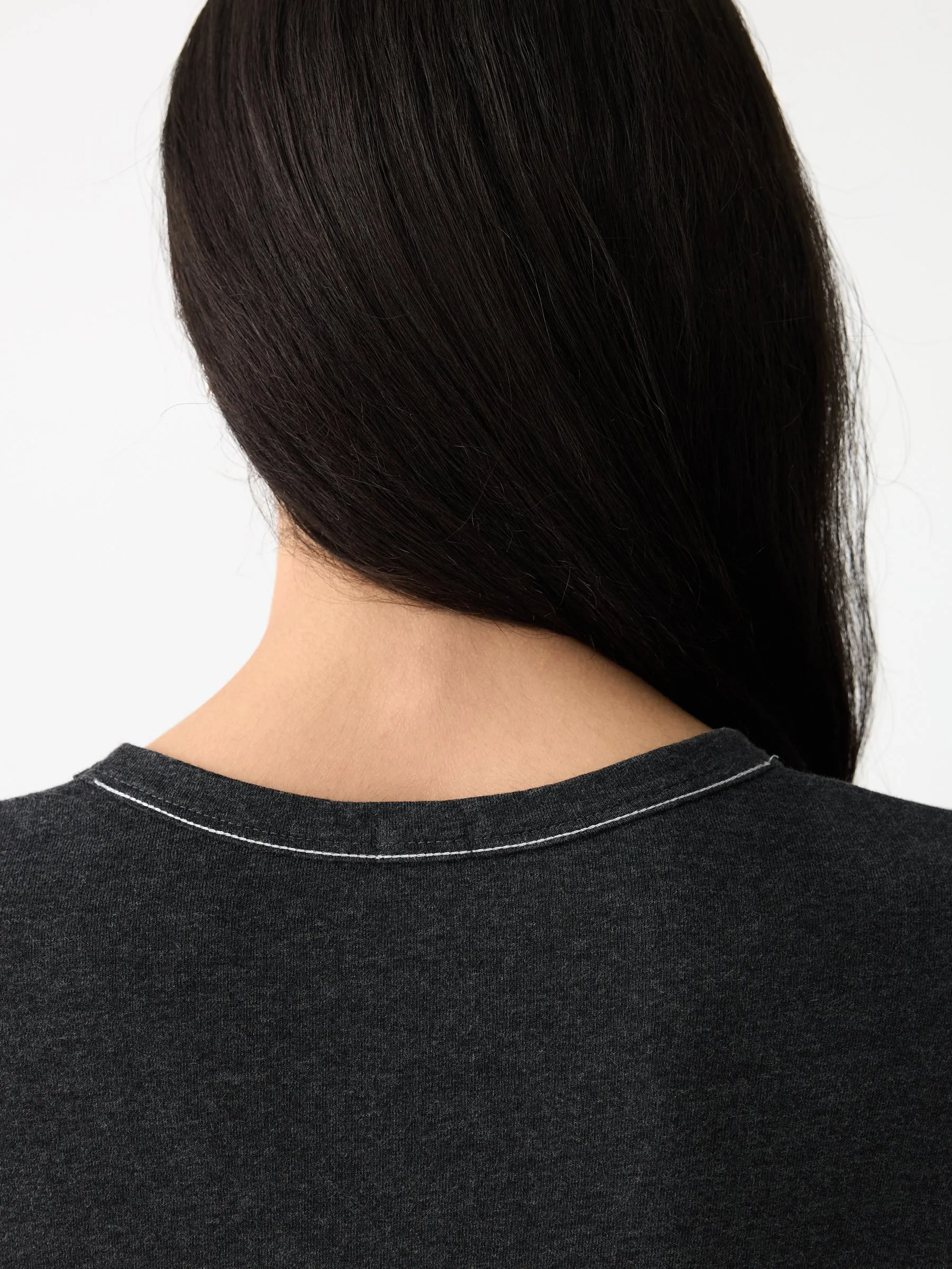 Midweight Boxy Heritage Long Sleeve T-Shirt sold by Bassike product image thumbnail 5