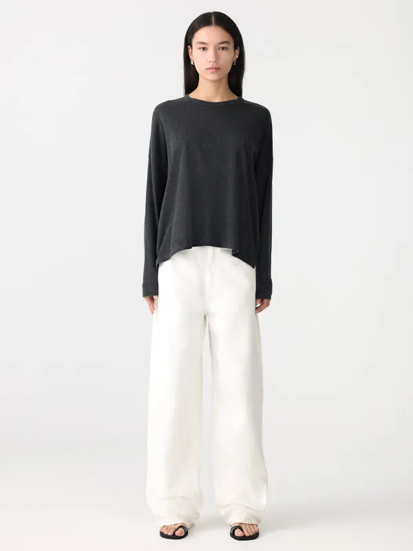 Midweight Boxy Heritage Long Sleeve T-Shirt sold by Bassike