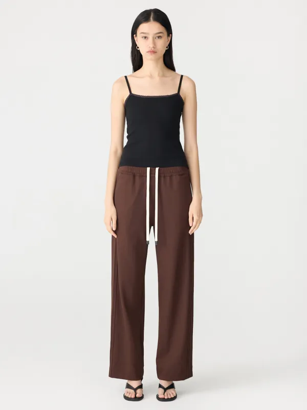 Twill Pinstitch Detail Pant sold by Bassike