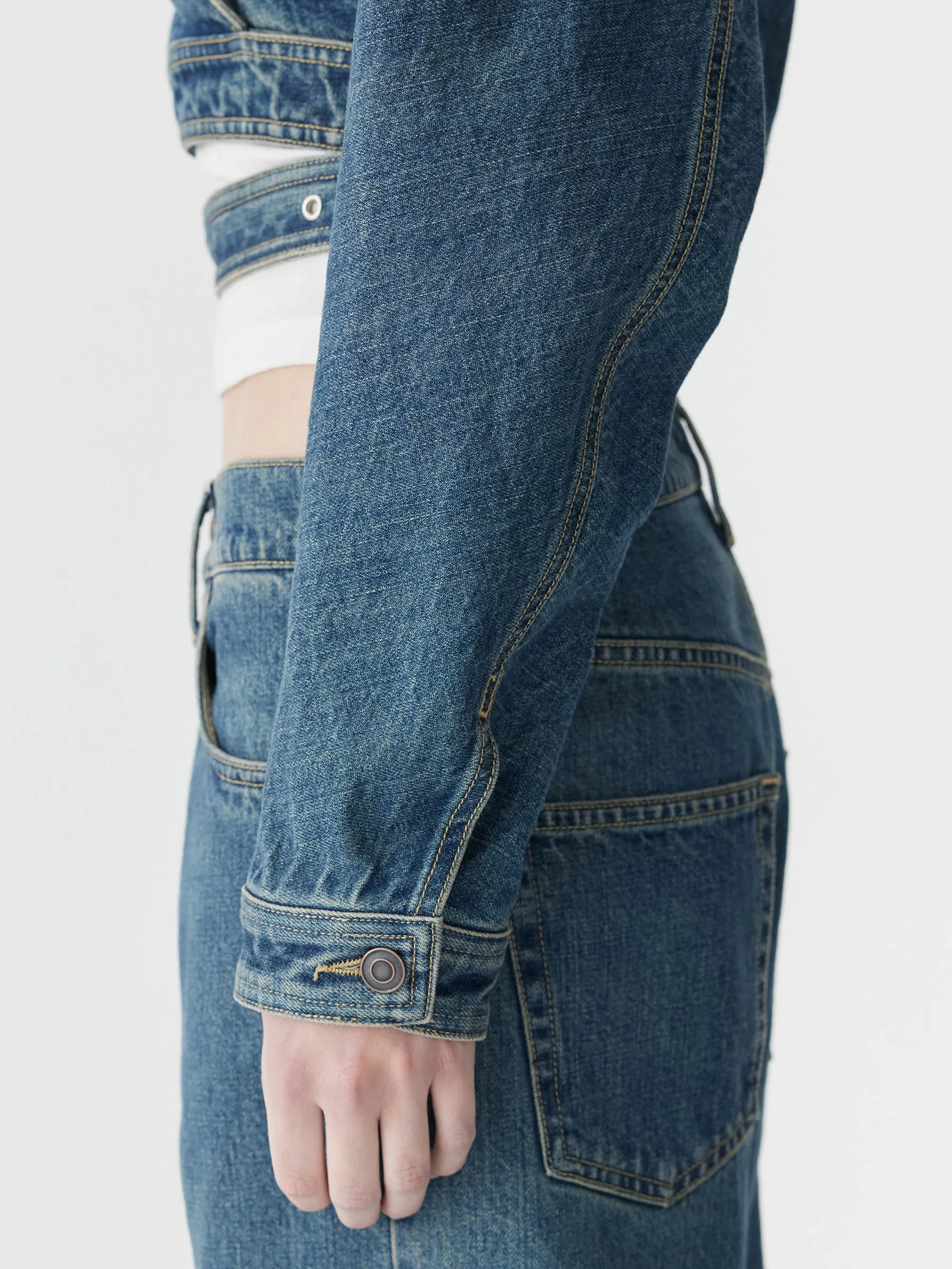 Denim Wrap Jacket sold by Bassike product image thumbnail 4