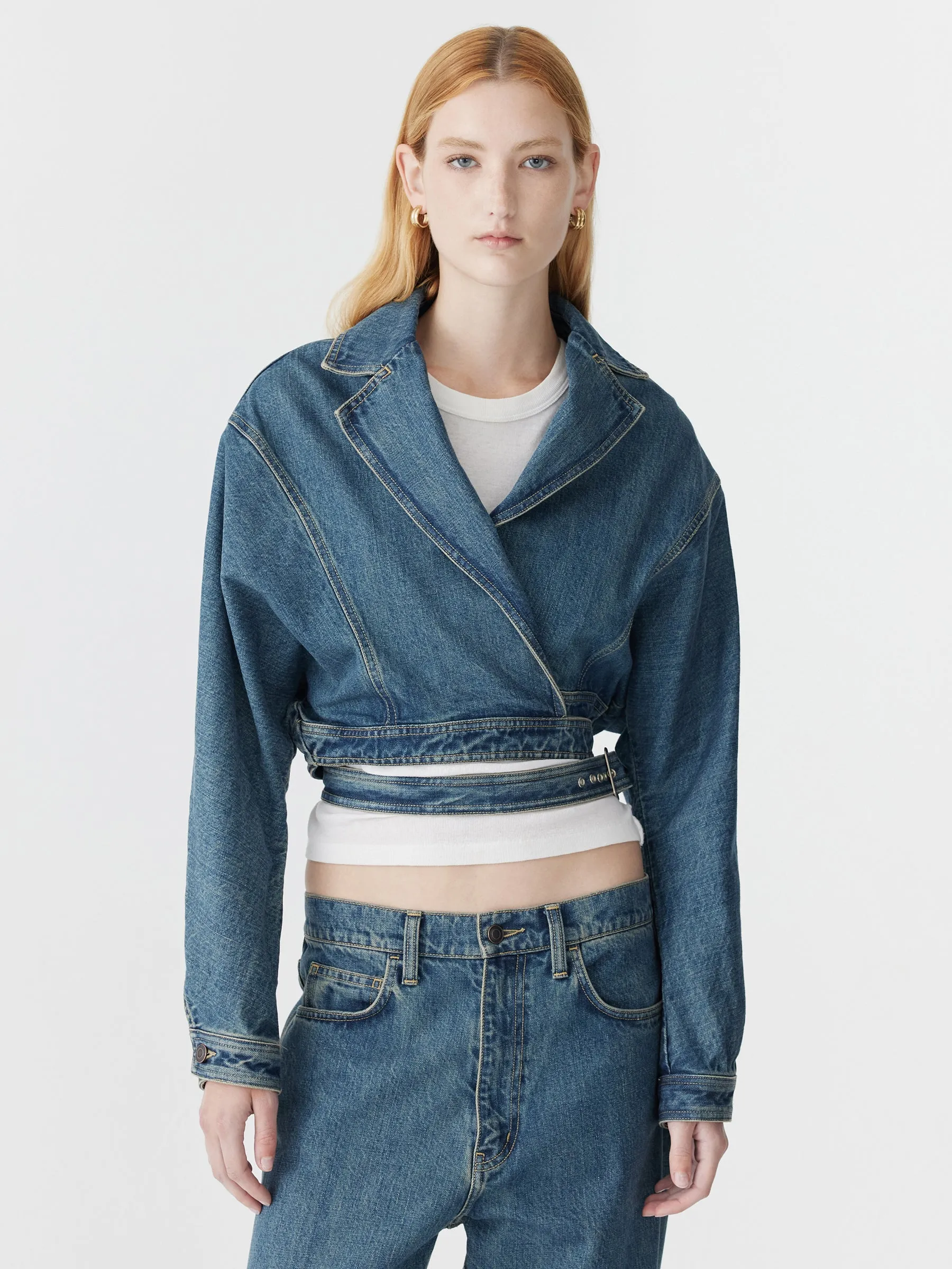 Denim Wrap Jacket sold by Bassike product image thumbnail 2