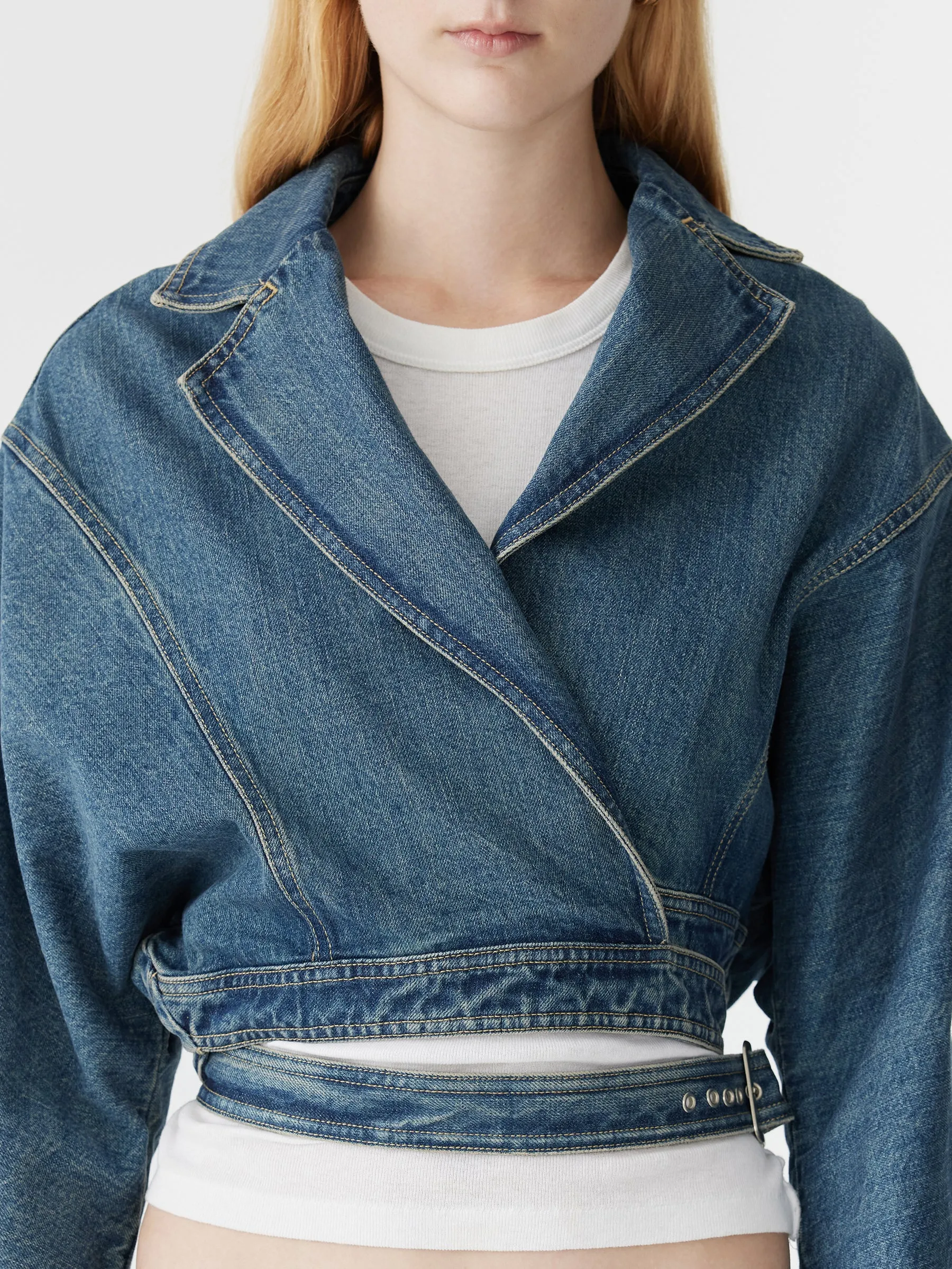 Denim Wrap Jacket sold by Bassike product image thumbnail 3