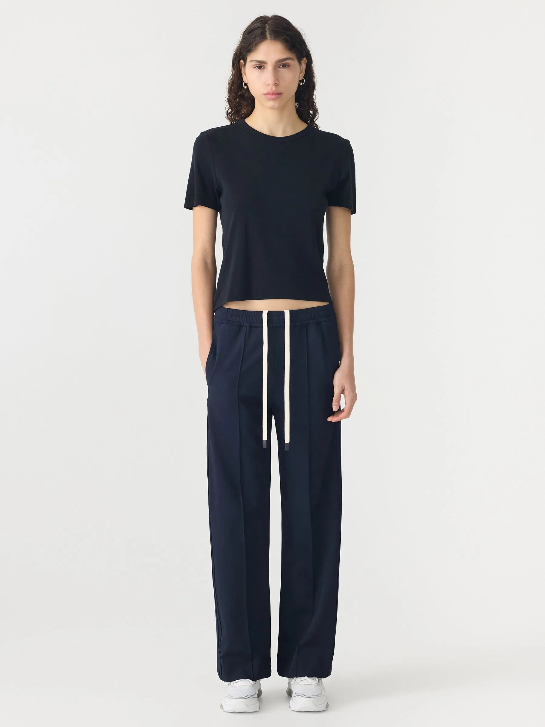 Twill Pinstitch Detail Pant sold by Bassike