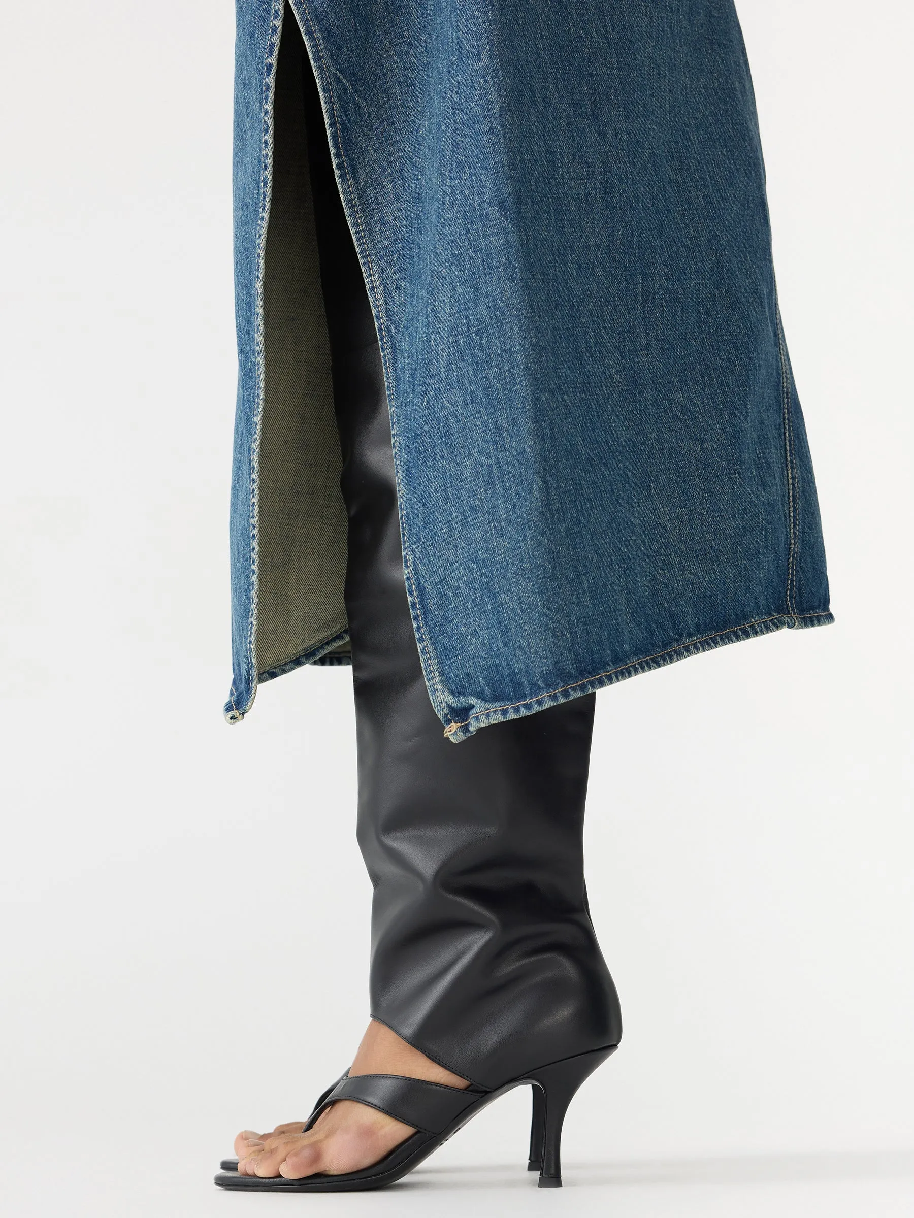 Asymmetric Split Denim Skirt sold by Bassike product image thumbnail 4