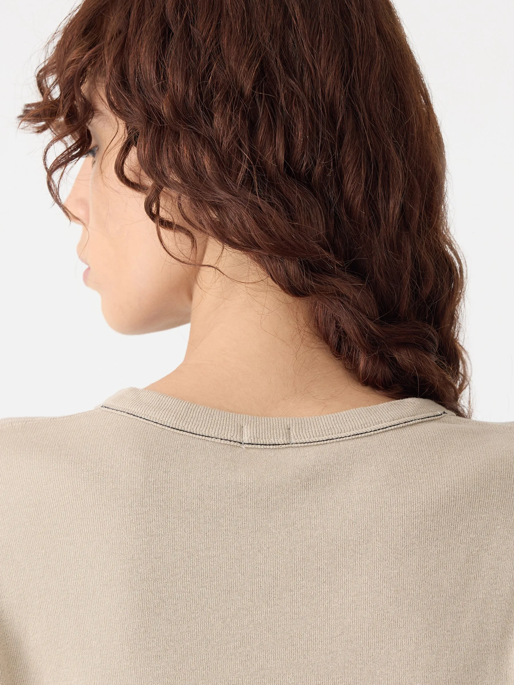 Scoop Hem Placket T-Shirt sold by Bassike product image thumbnail 4