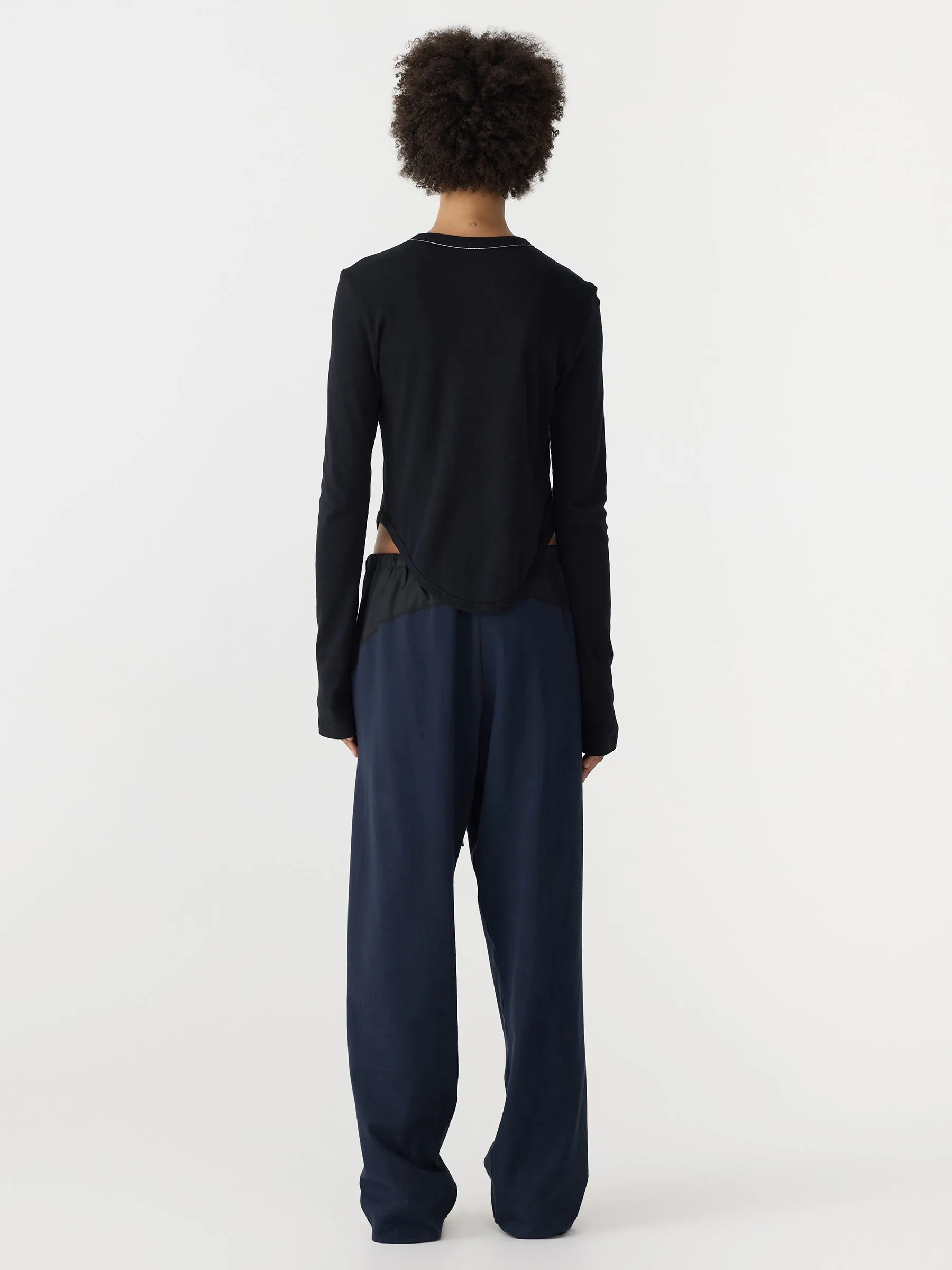 Scoop Hem Placket T-Shirt sold by Bassike product image thumbnail 5