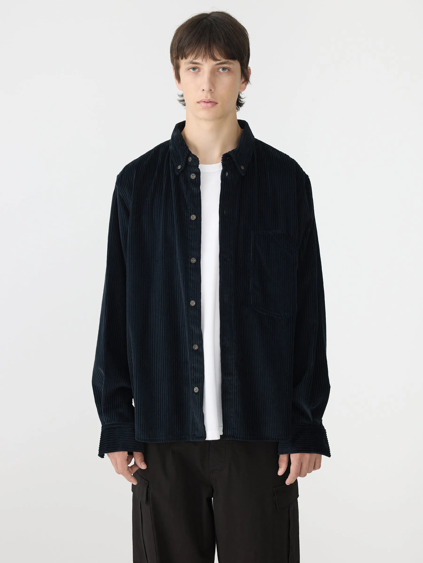 Boxy Cord Overshirt sold by Bassike product image thumbnail 2