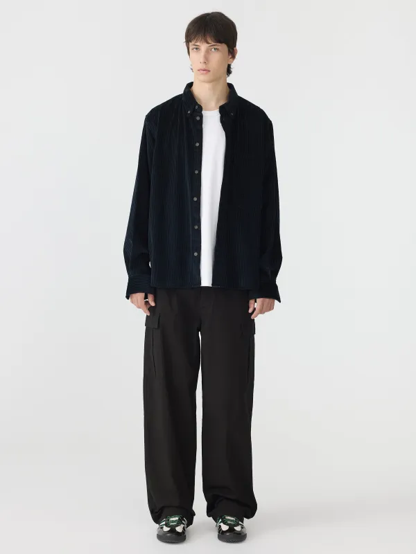Boxy Cord Overshirt sold by Bassike