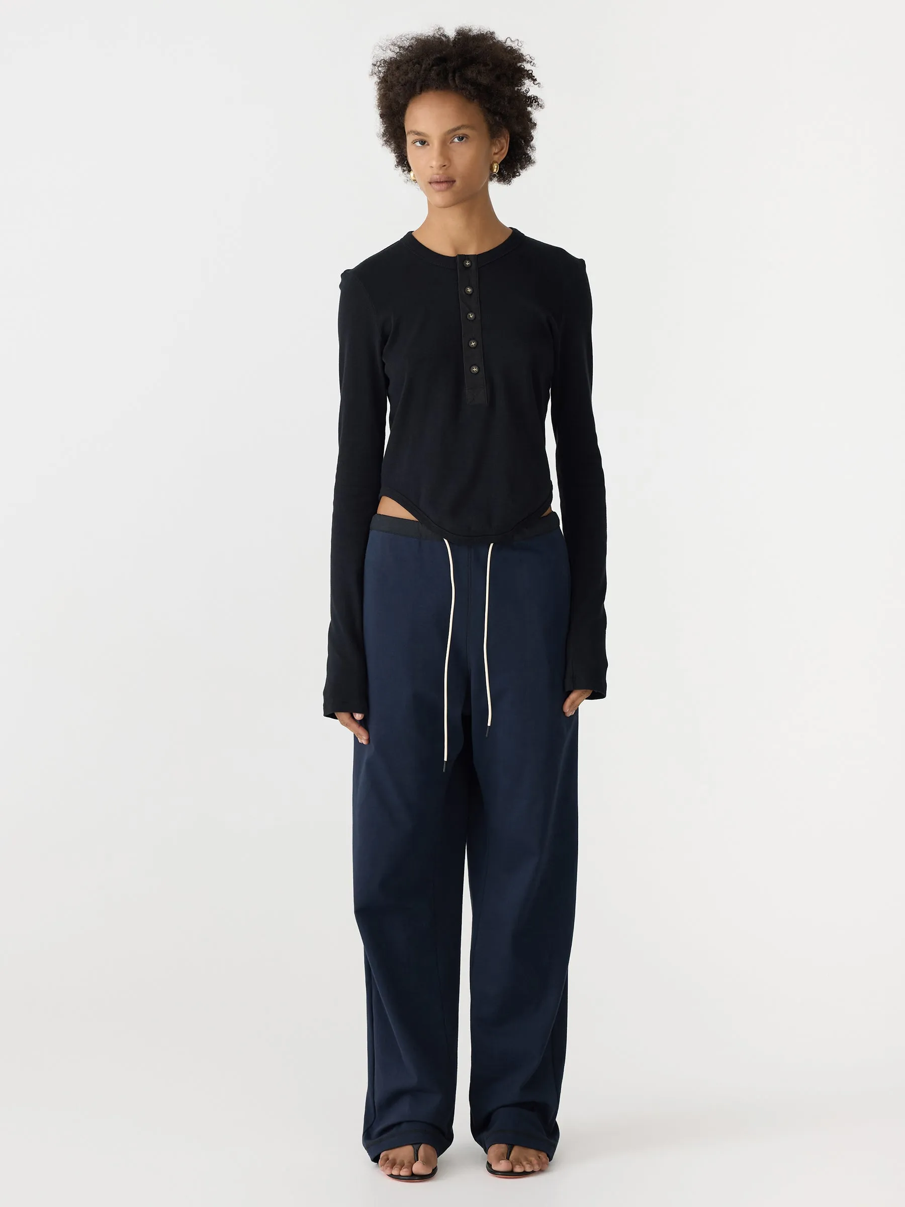 Slouch Poplin Jersey Pant sold by Bassike