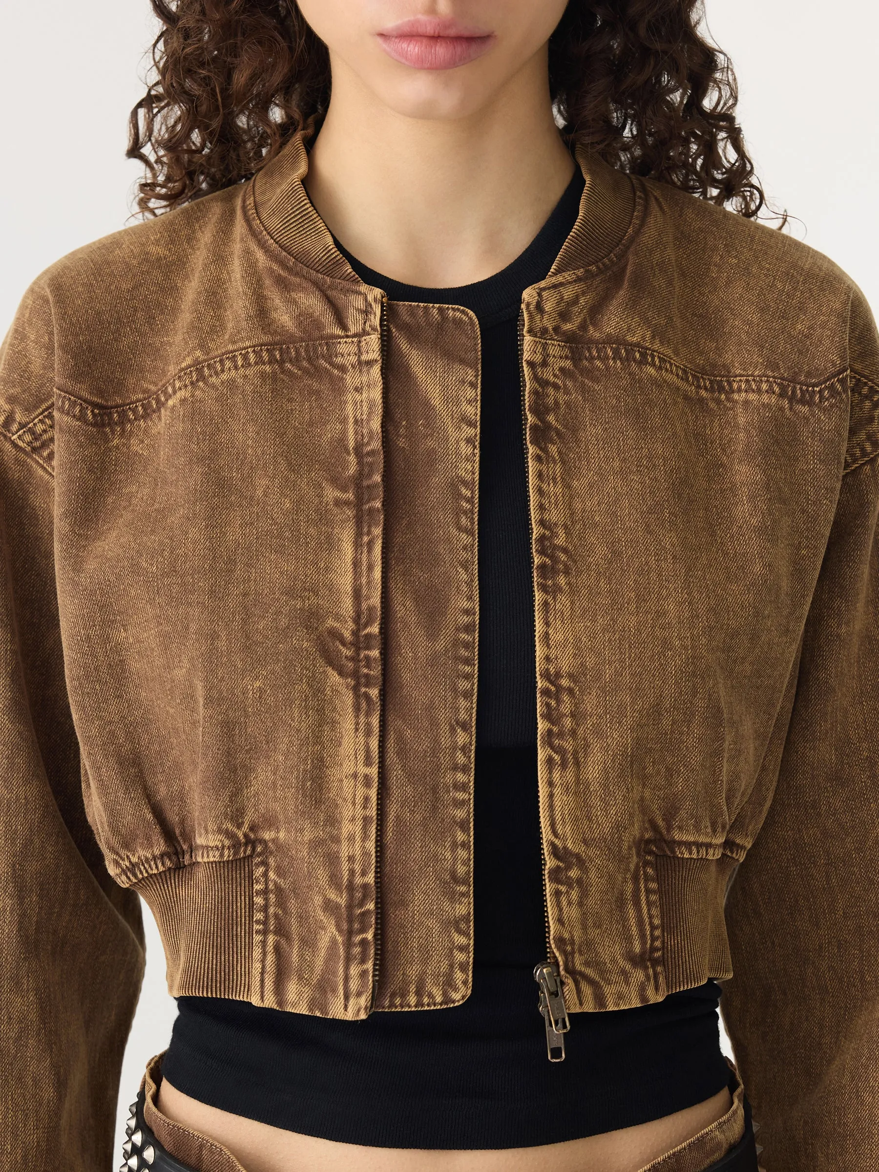 Motley Bomber Denim Jacket sold by Bassike product image thumbnail 3