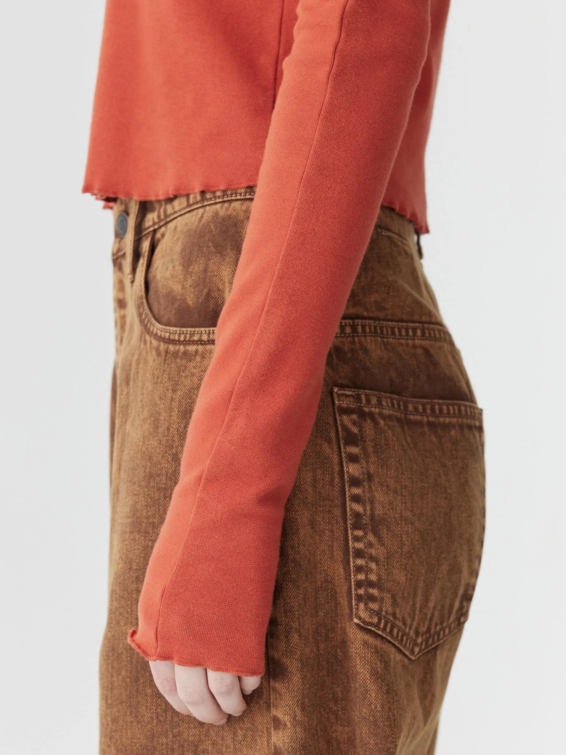 Slim Rib Raglan Long Sleeve T-Shirt sold by Bassike product image thumbnail 5