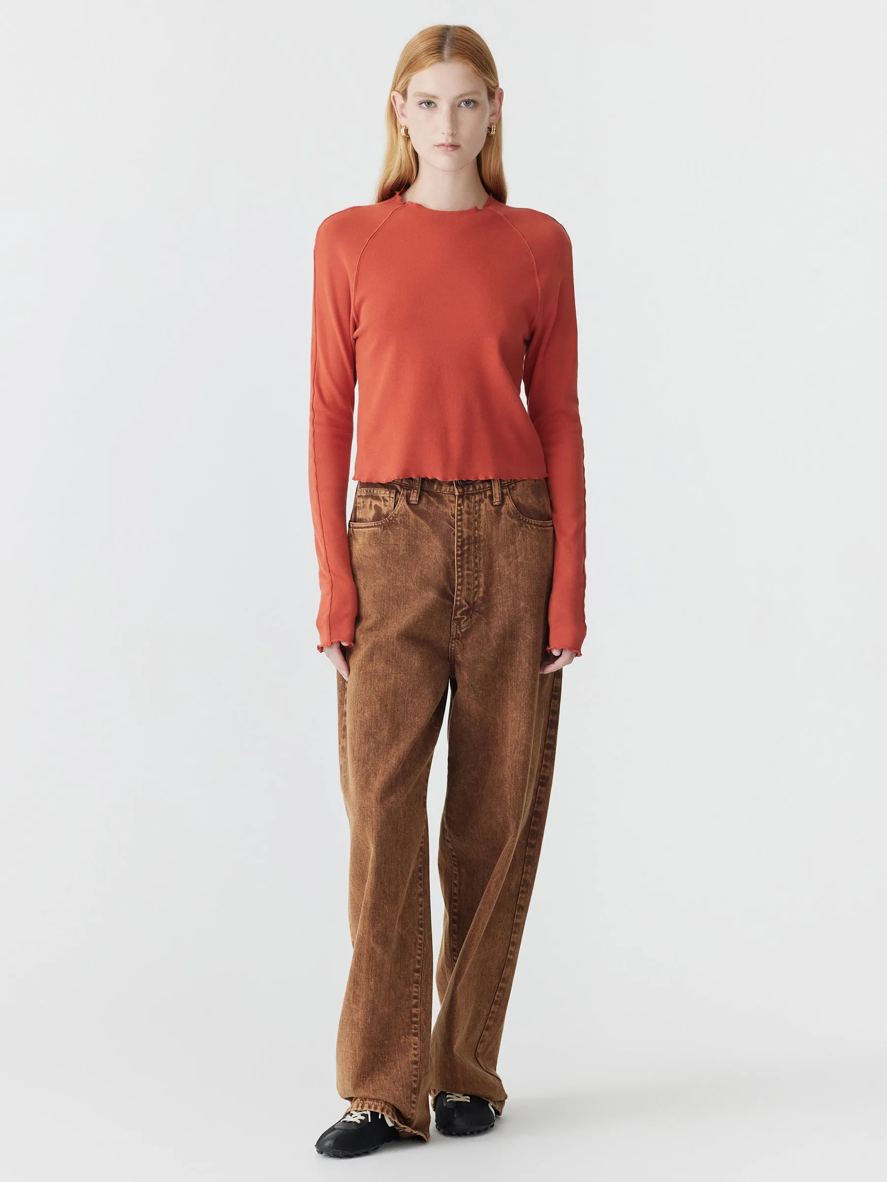 Slim Rib Raglan Long Sleeve T-Shirt sold by Bassike