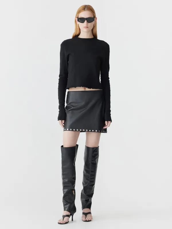 Slim Rib Raglan Long Sleeve T-Shirt sold by Bassike