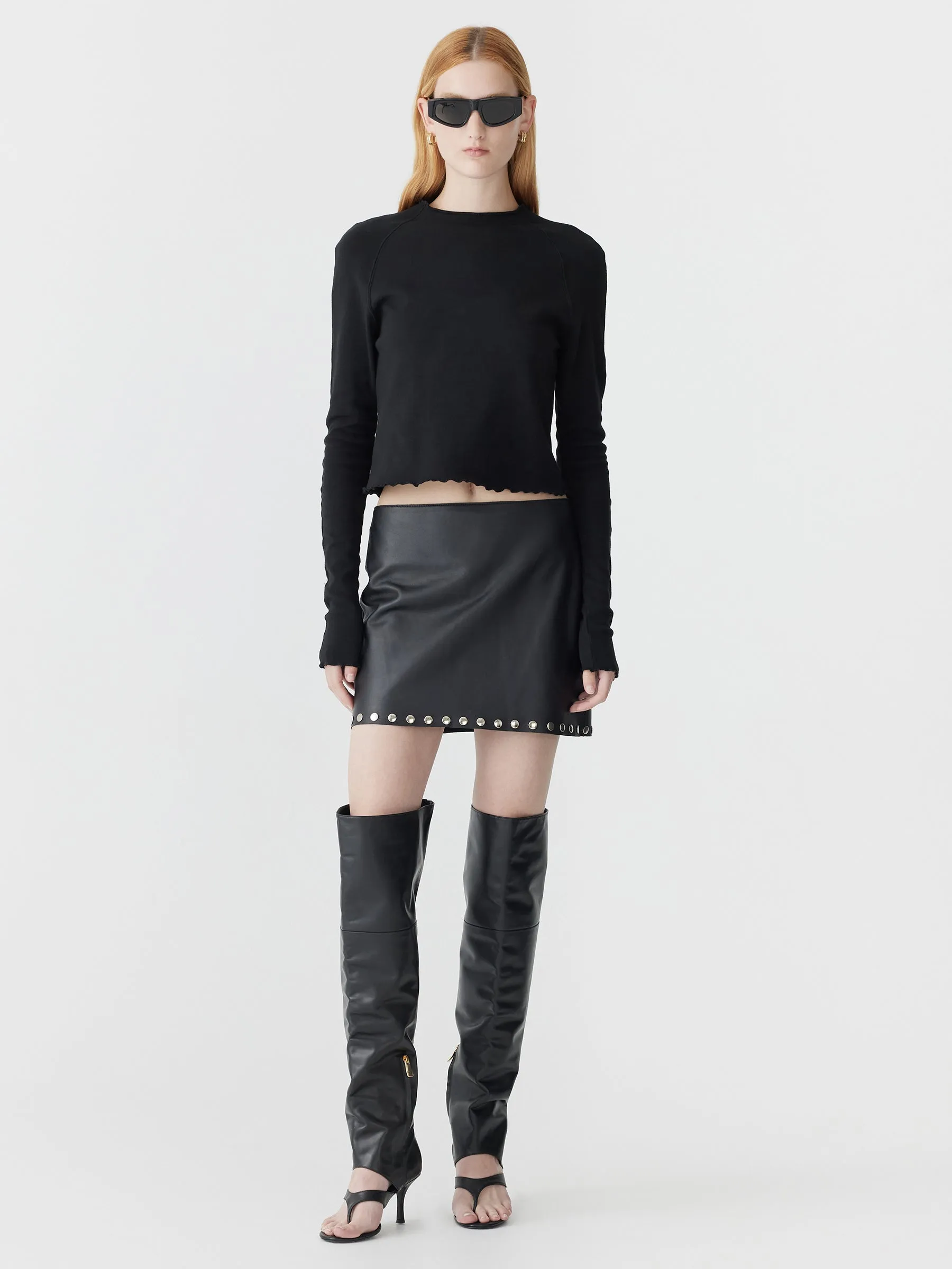 Slim Rib Raglan Long Sleeve T-Shirt sold by Bassike