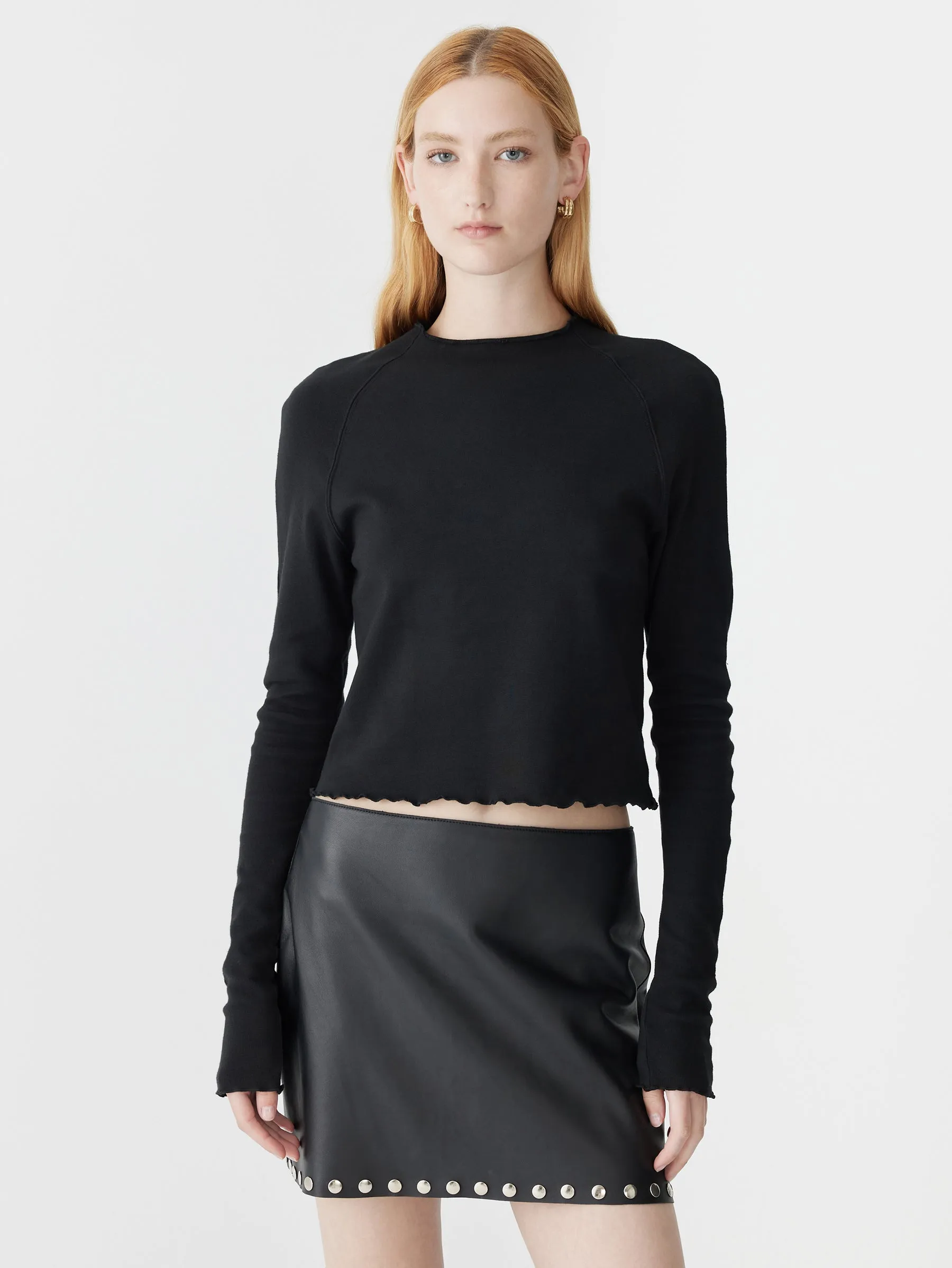 Slim Rib Raglan Long Sleeve T-Shirt sold by Bassike product image thumbnail 2