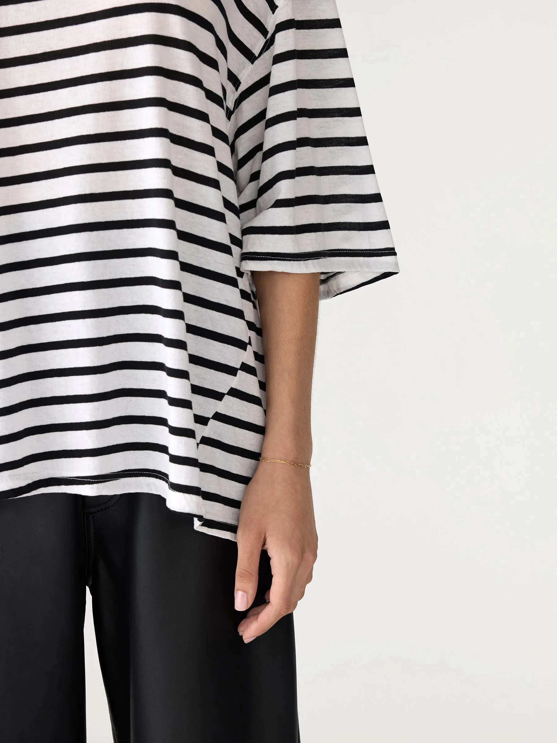 Stripe Boxy T-Shirt sold by Bassike product image thumbnail 4