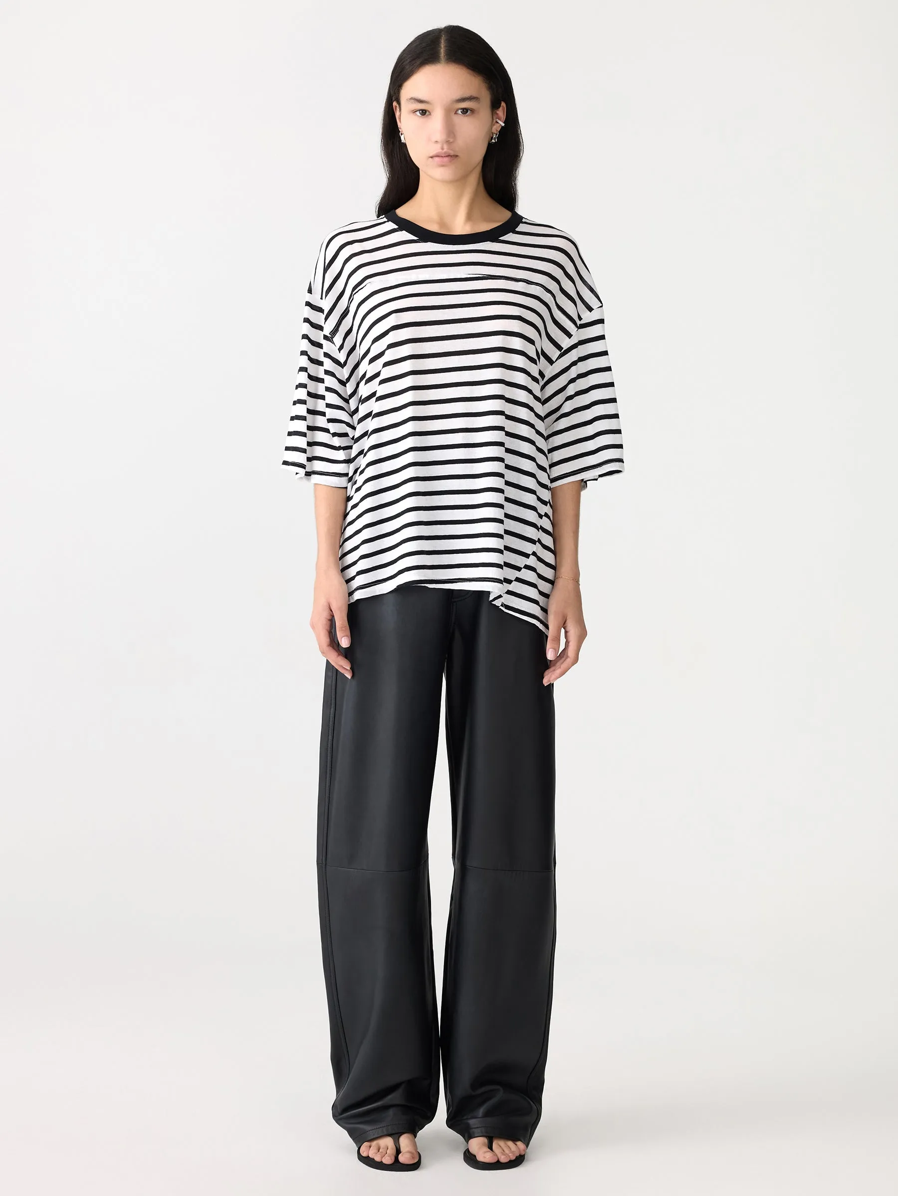 Stripe Boxy T-Shirt sold by Bassike