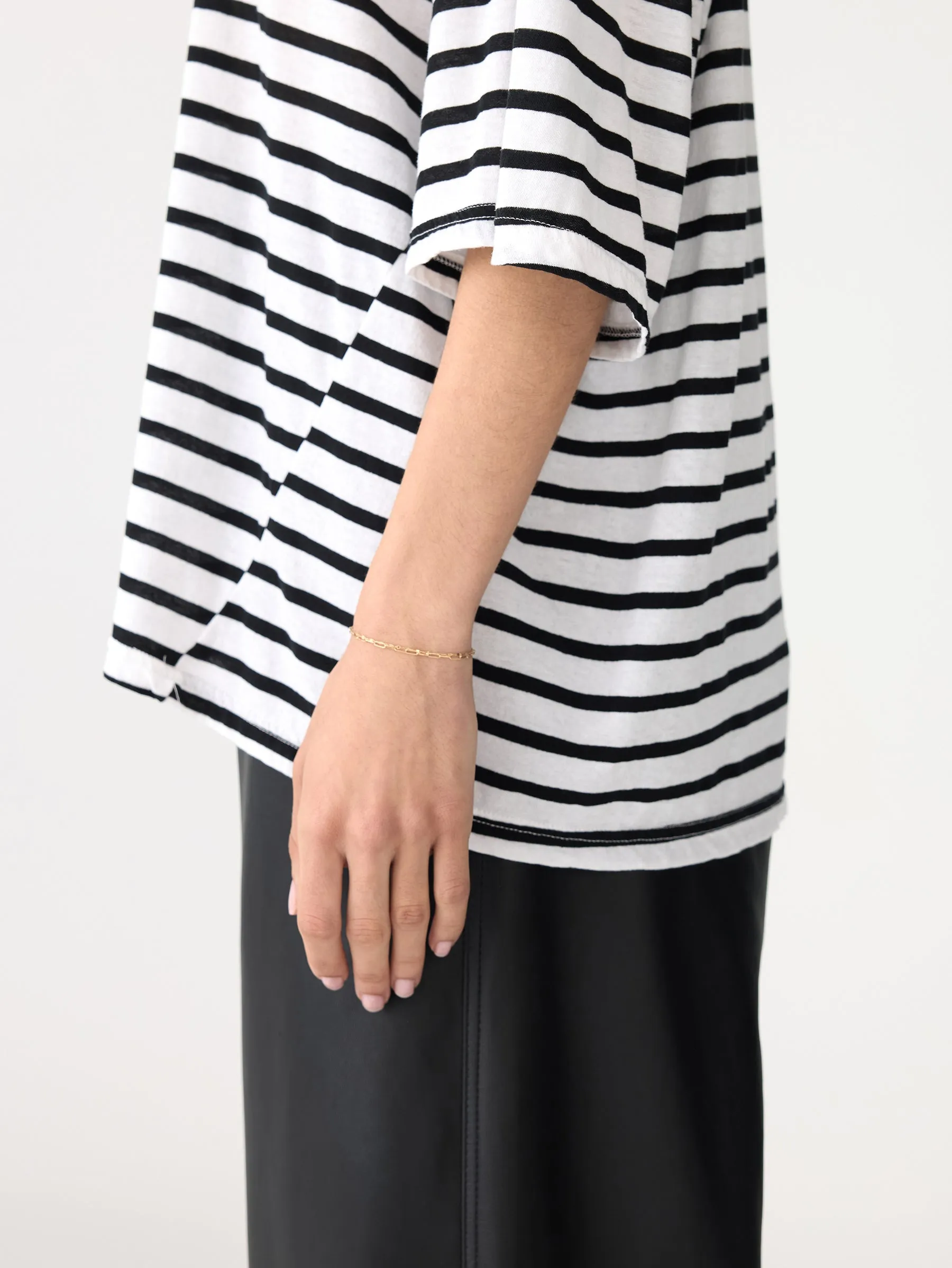 Stripe Boxy T-Shirt sold by Bassike product image thumbnail 5