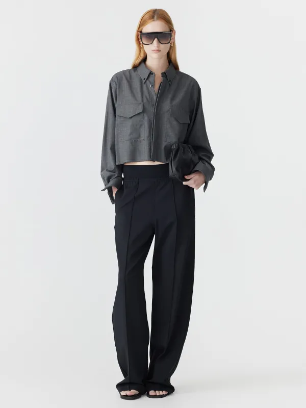 Elastic Detail Twill Pant sold by Bassike