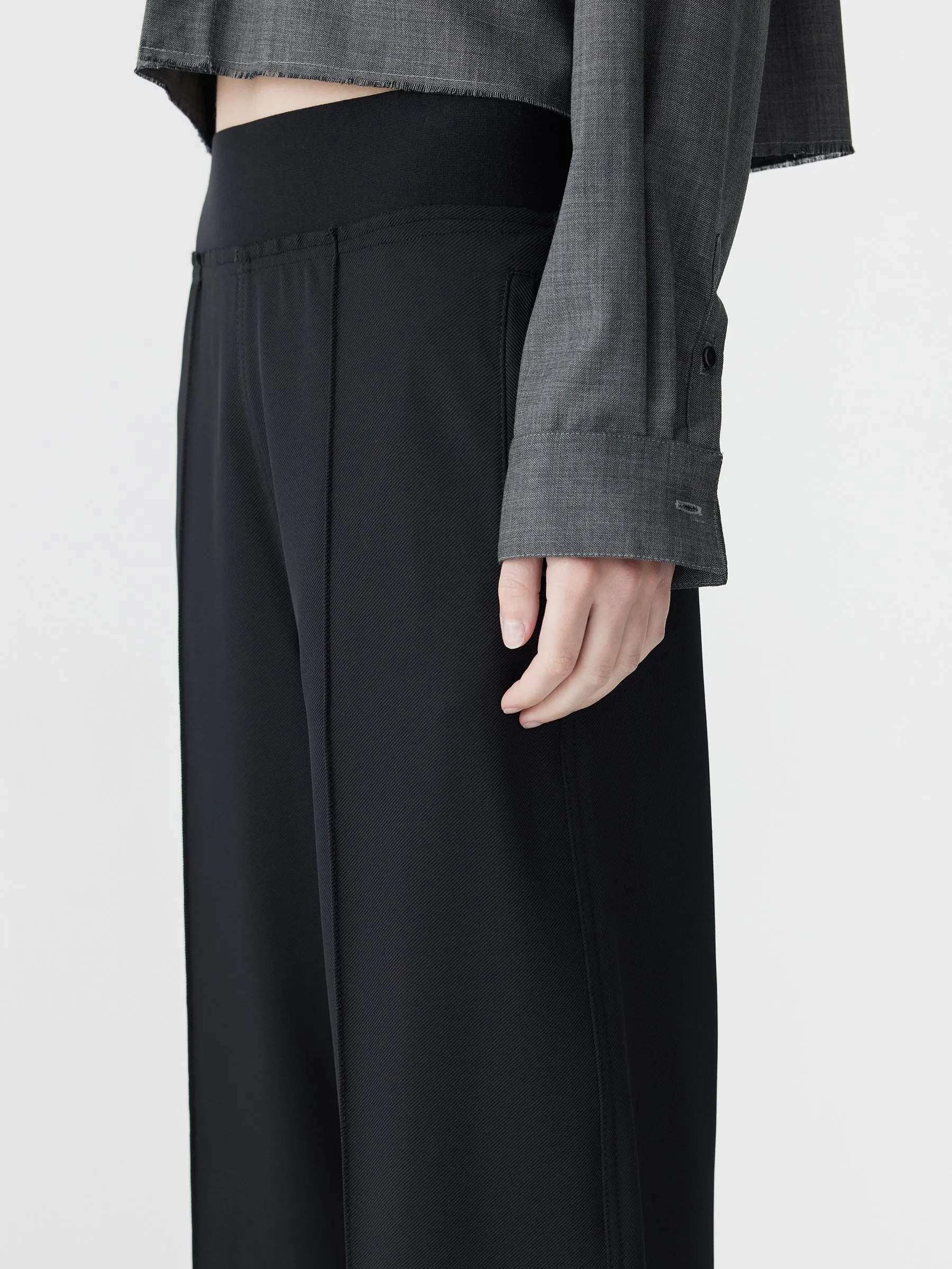 Elastic Detail Twill Pant sold by Bassike product image thumbnail 3