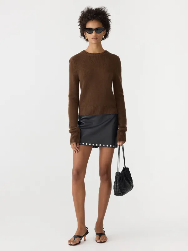 Studded Leather Mini Skirt sold by Bassike